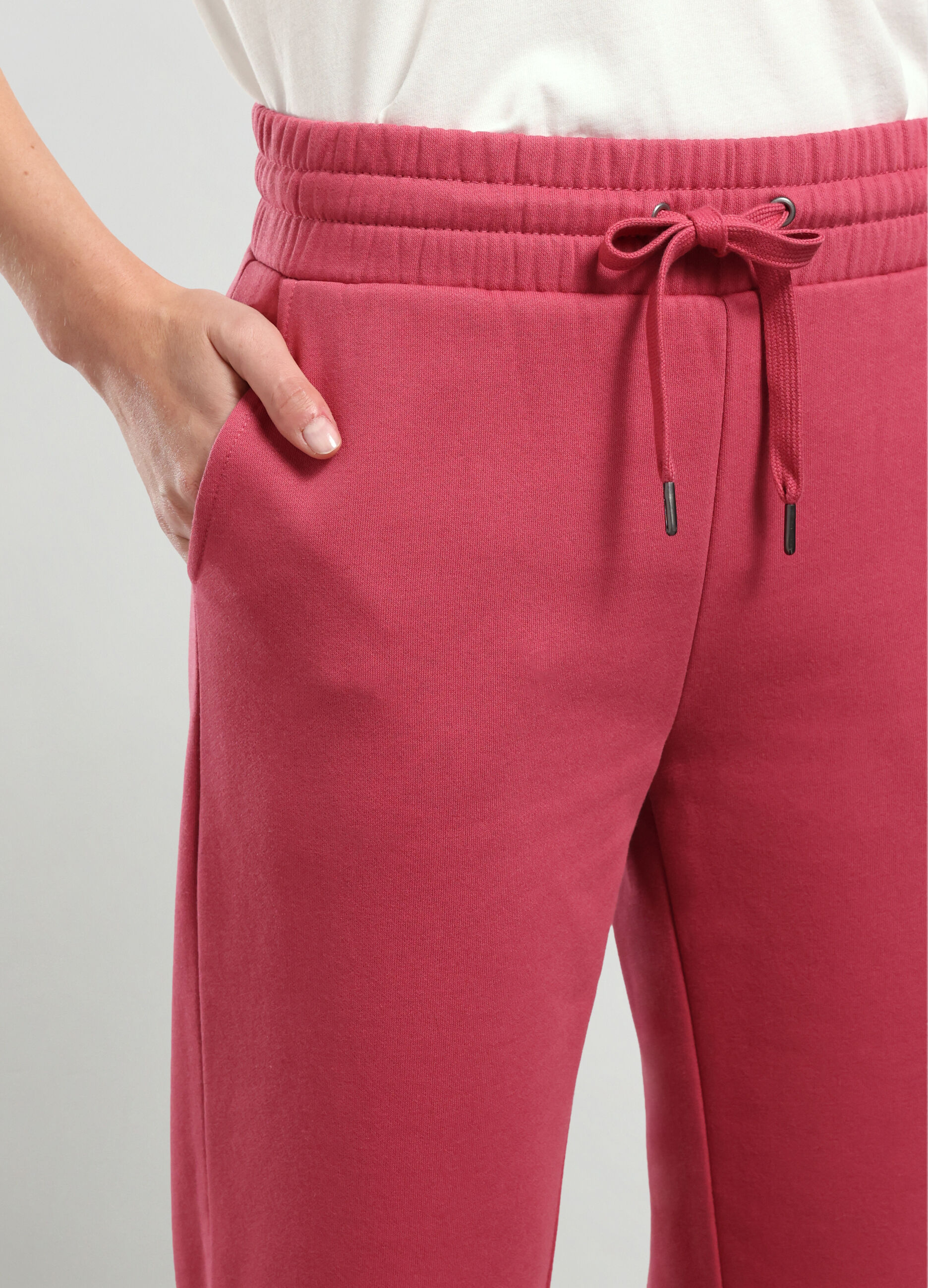 Jogger in felpa di misto cotone donna_2