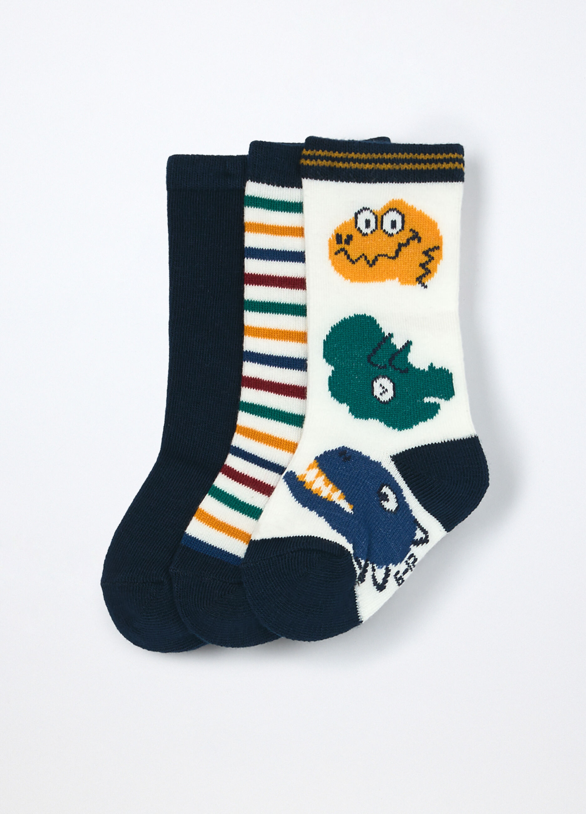 Pack 3 calze lunghe in misto cotone neonato_0