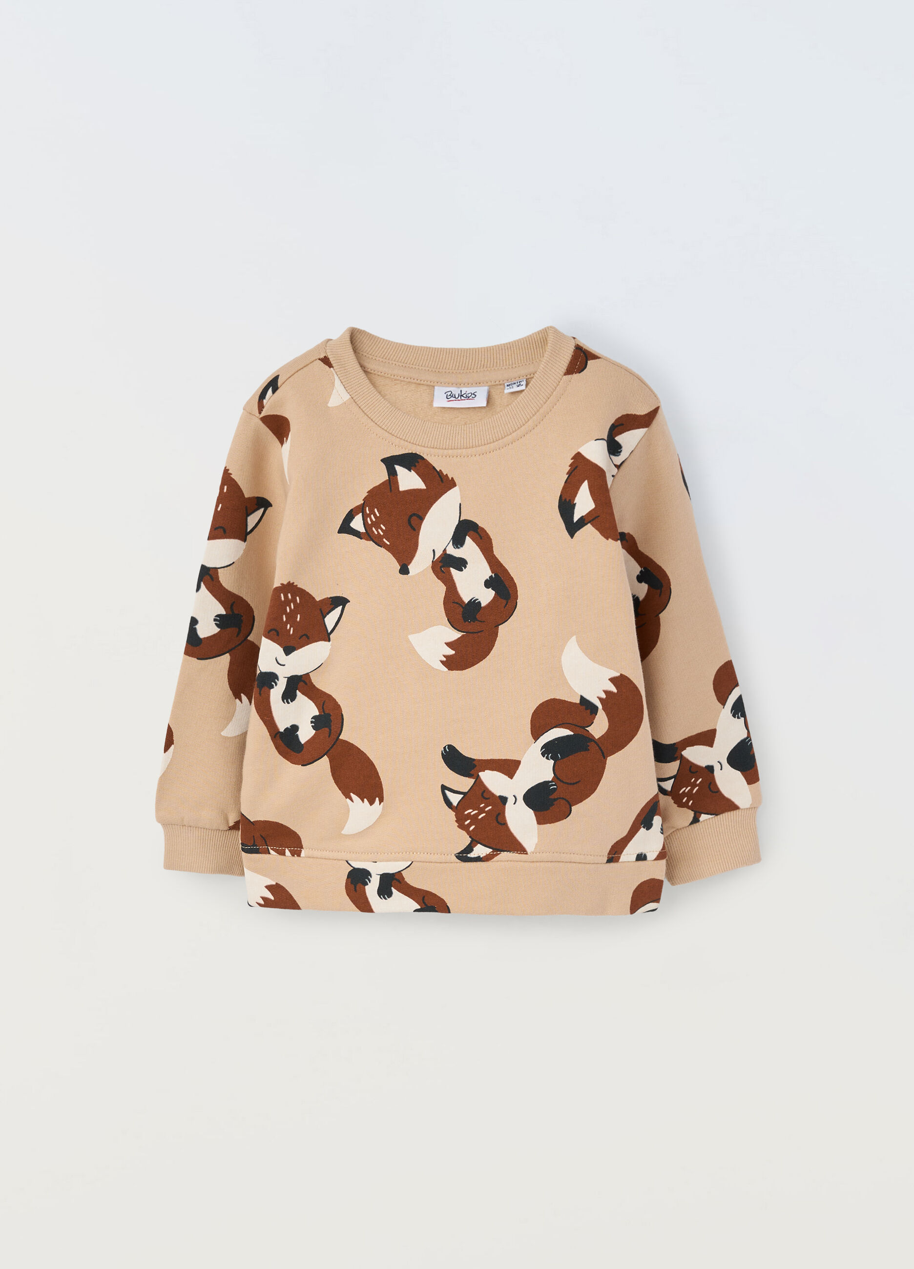 Felpa girocollo in puro cotone neonato_0