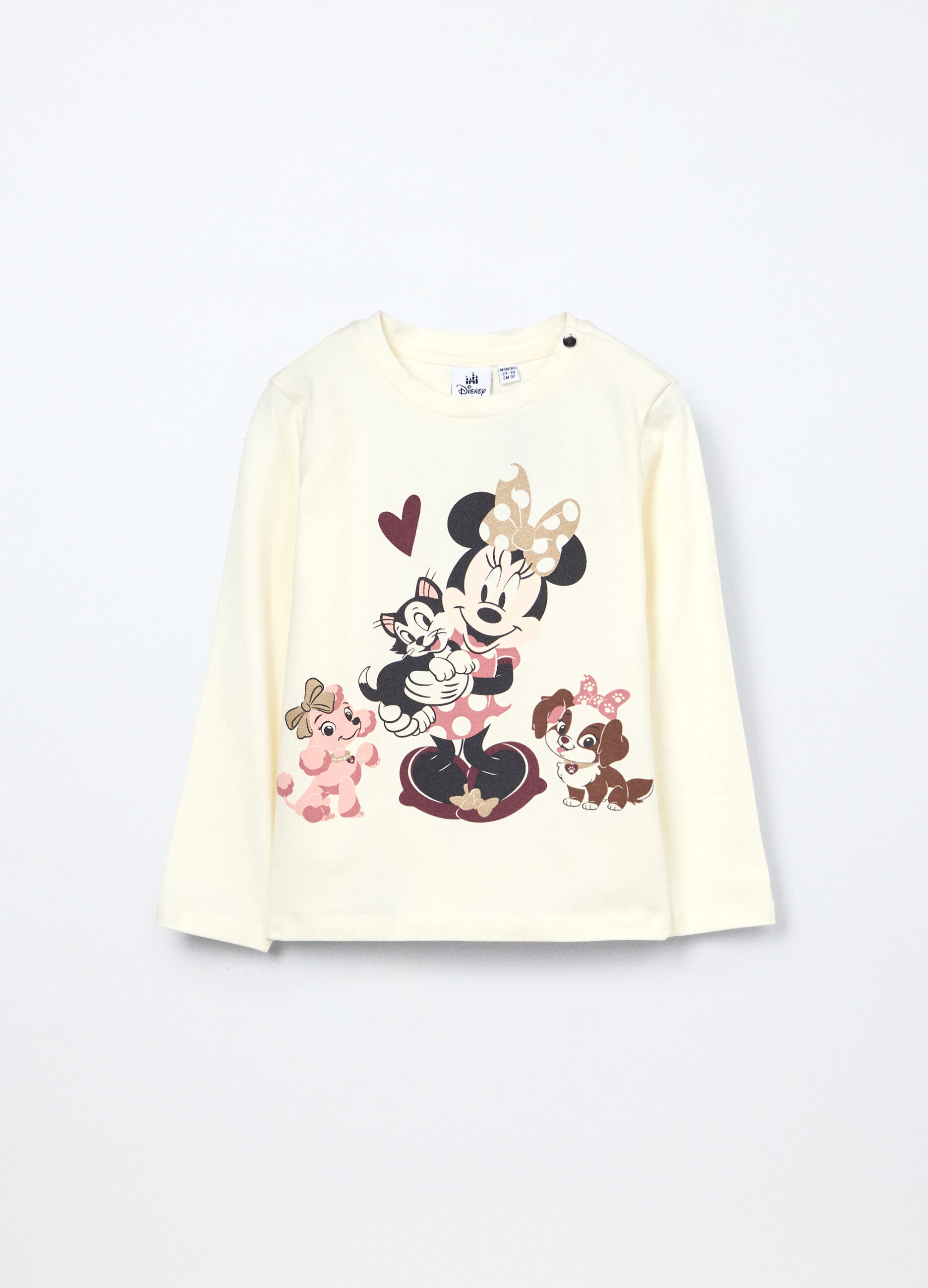 T-shirt in jersey di cotone stretch neonata_0