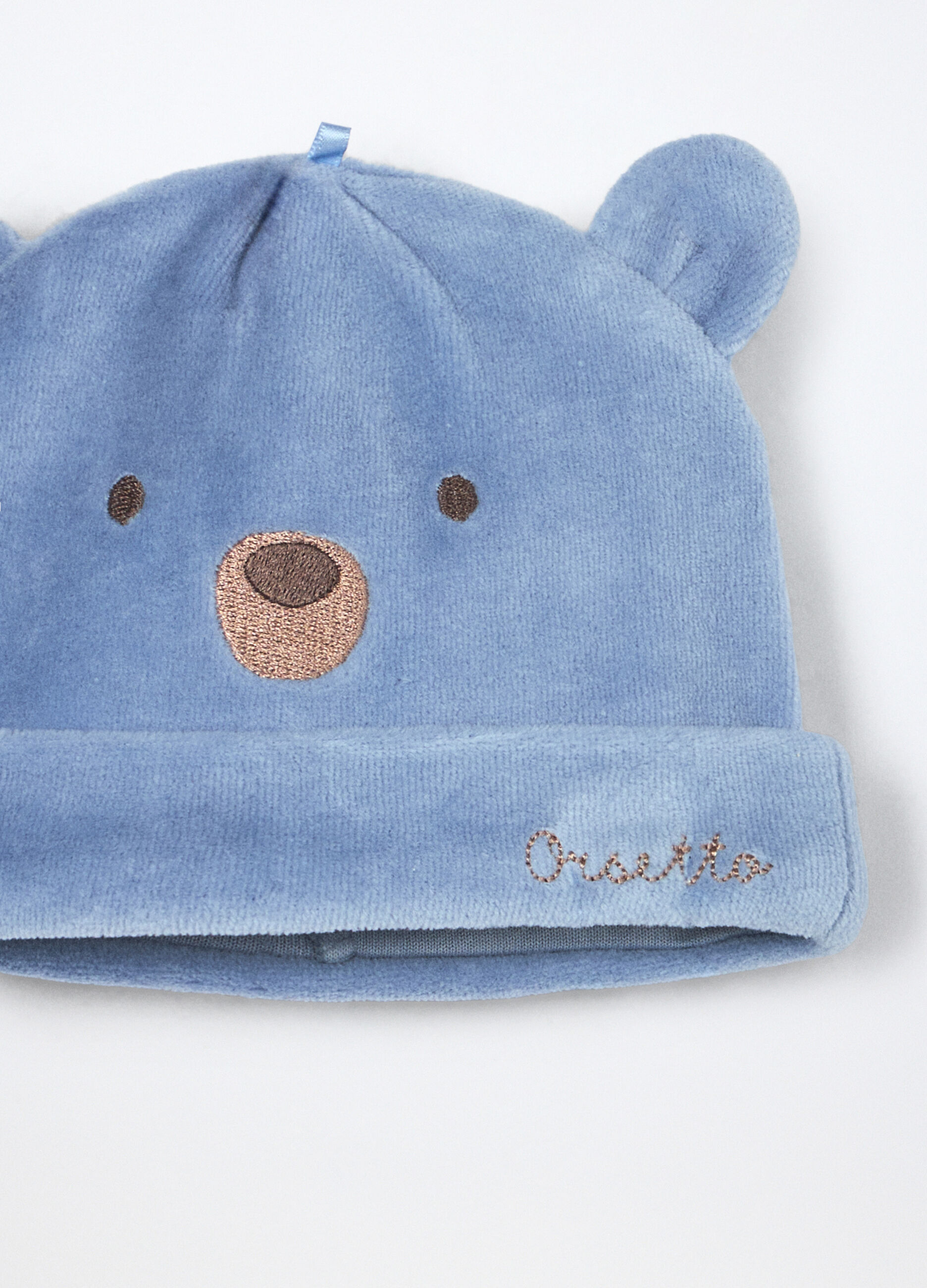 Berretto misto cotone velour neonato_2