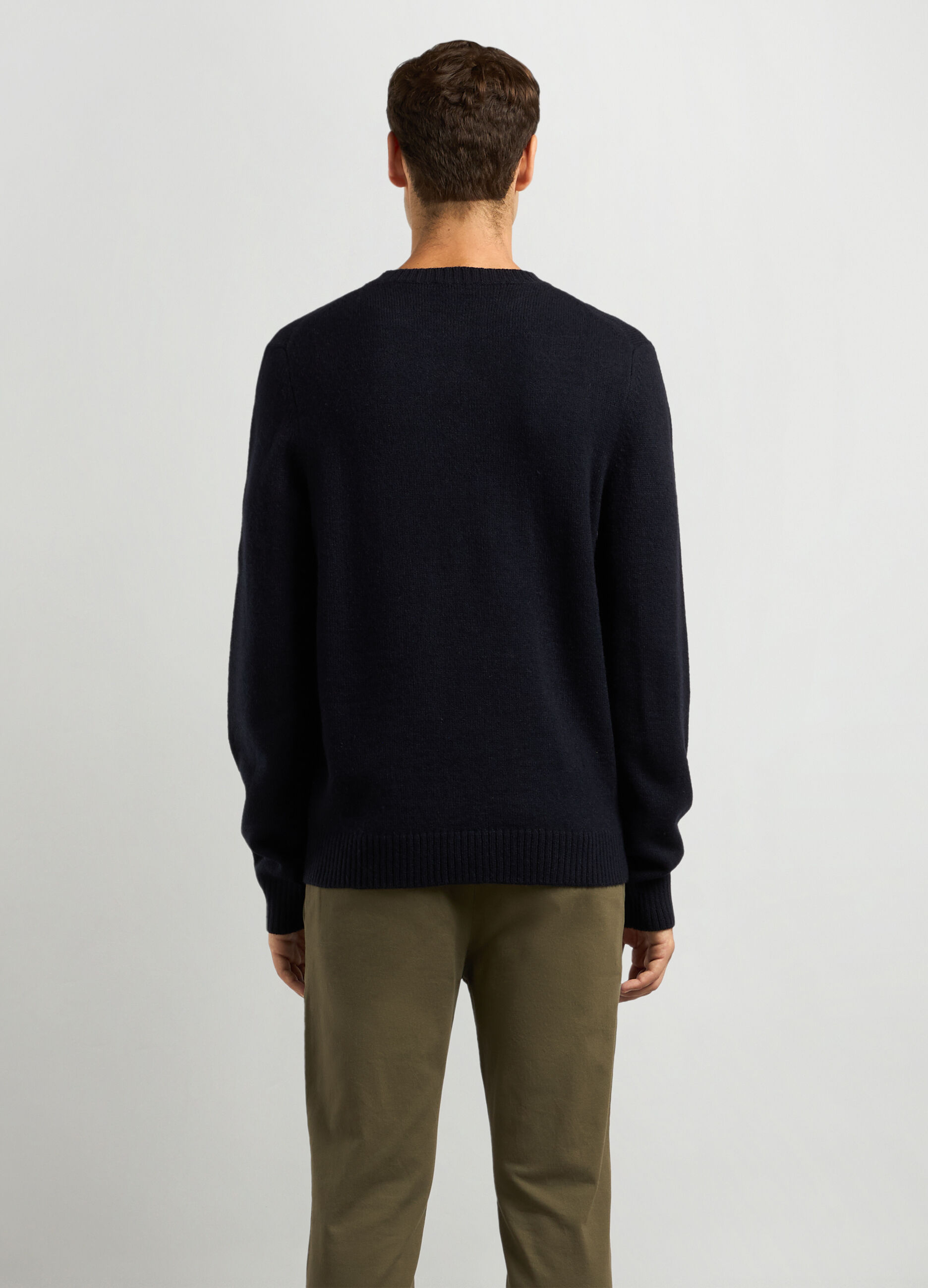 Maglione girocollo maglia rasata uomo_1