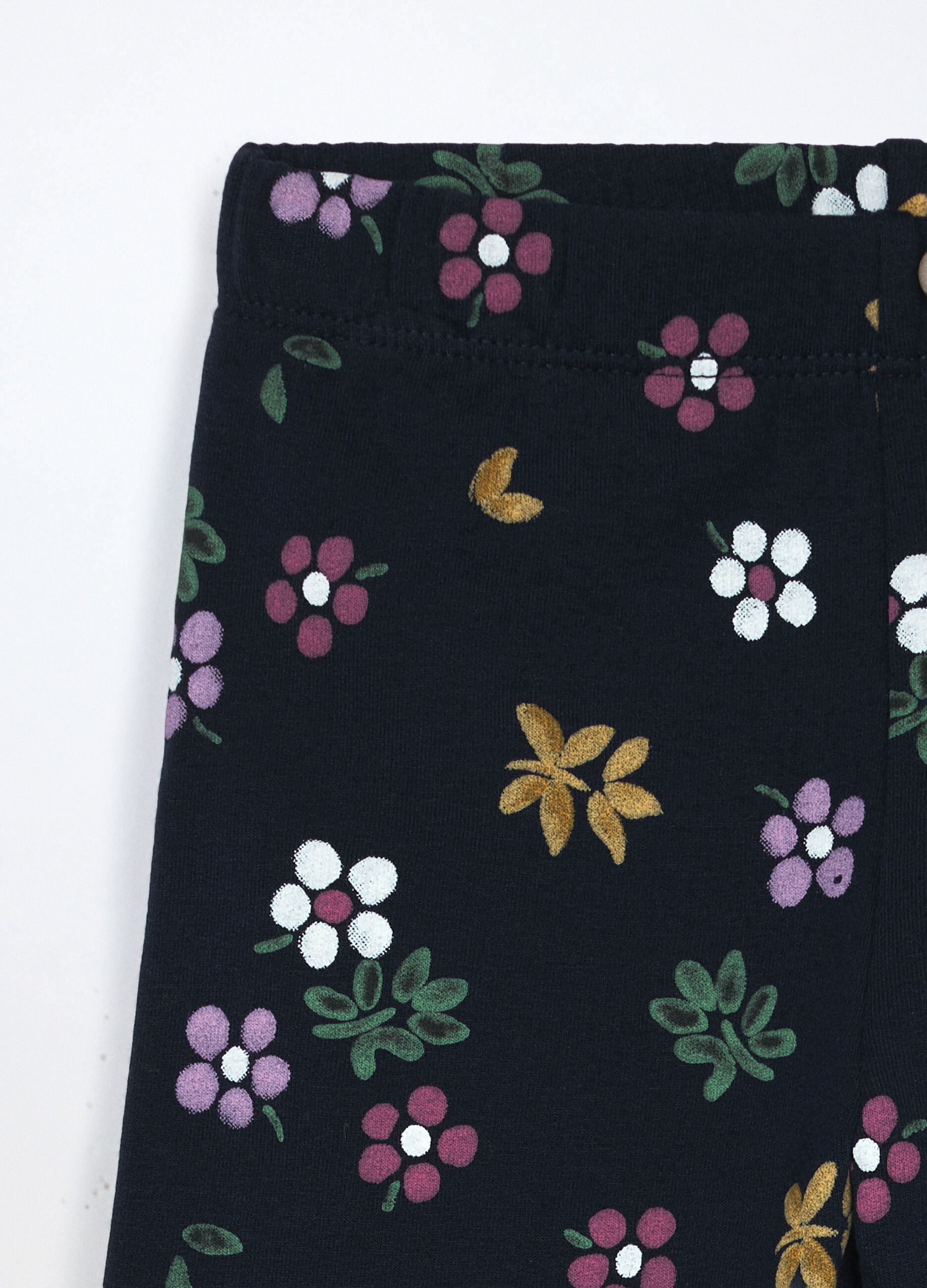 Leggings in cotone fleece stretch neonata_2