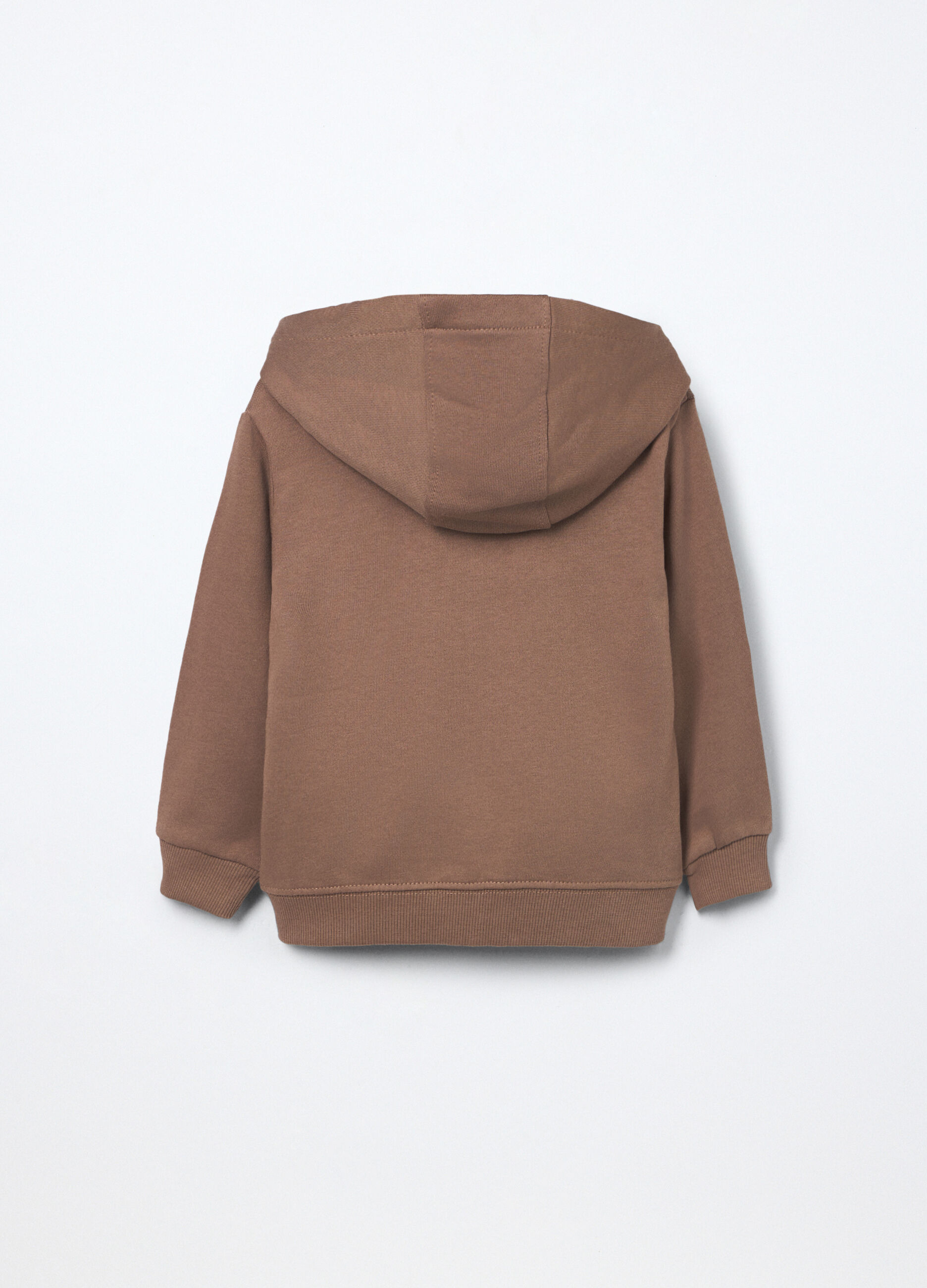 Felpa con cappuccio in french terry di puro cotone neonato_1