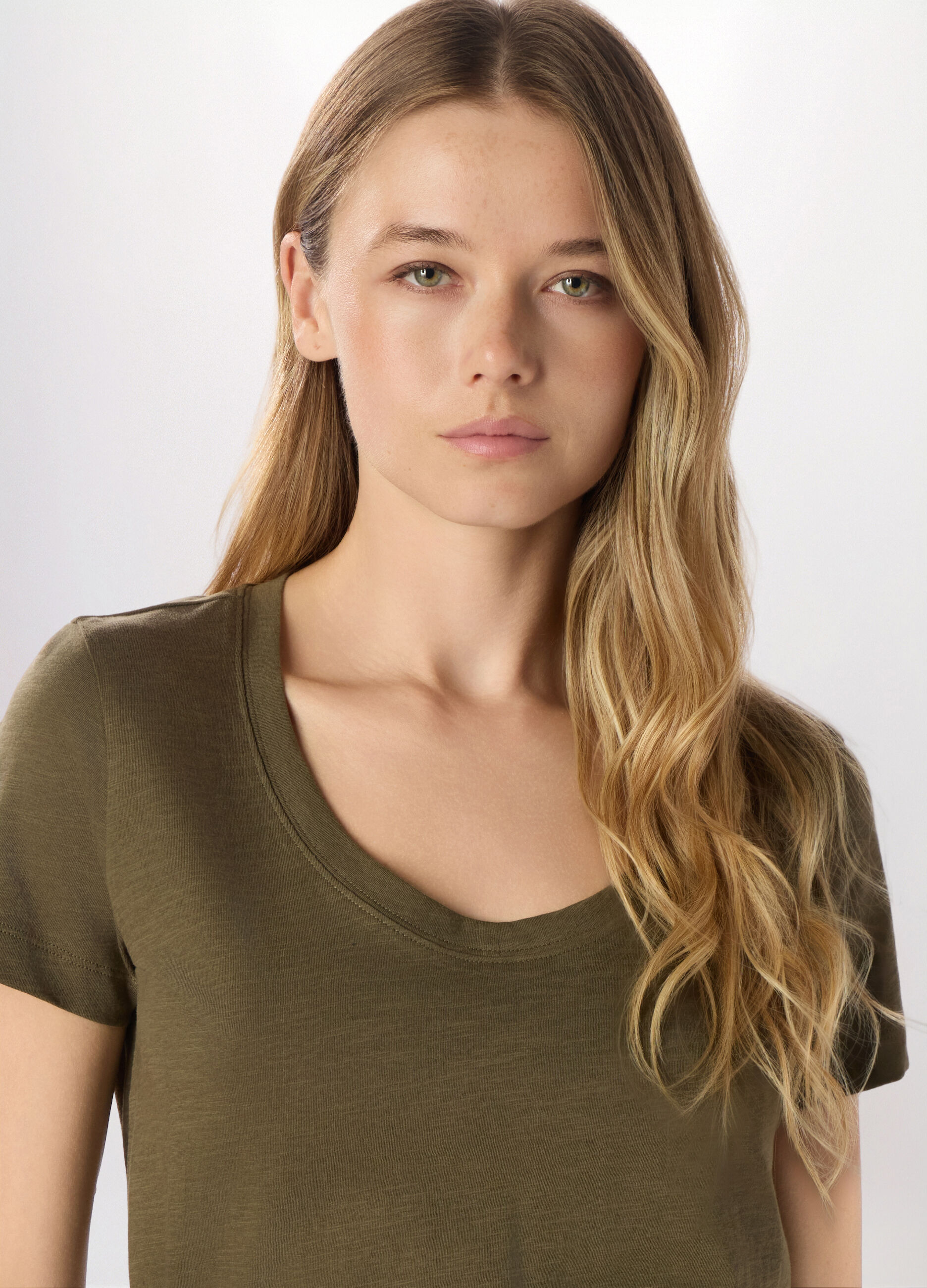 T-shirt in jersey slub di puro cotone Holistic fitness donna_2