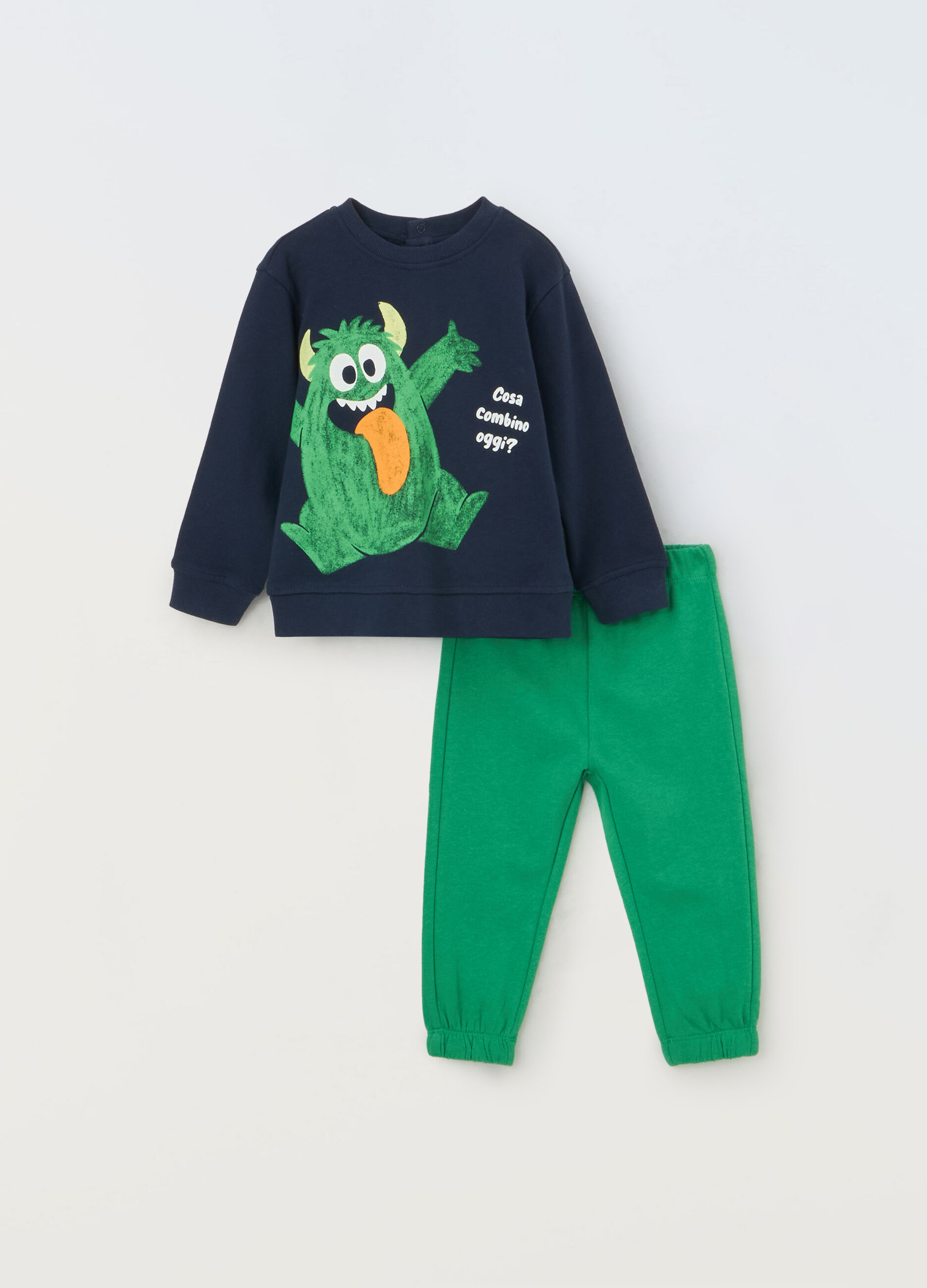 Jogging set in puro cotone neonato_0