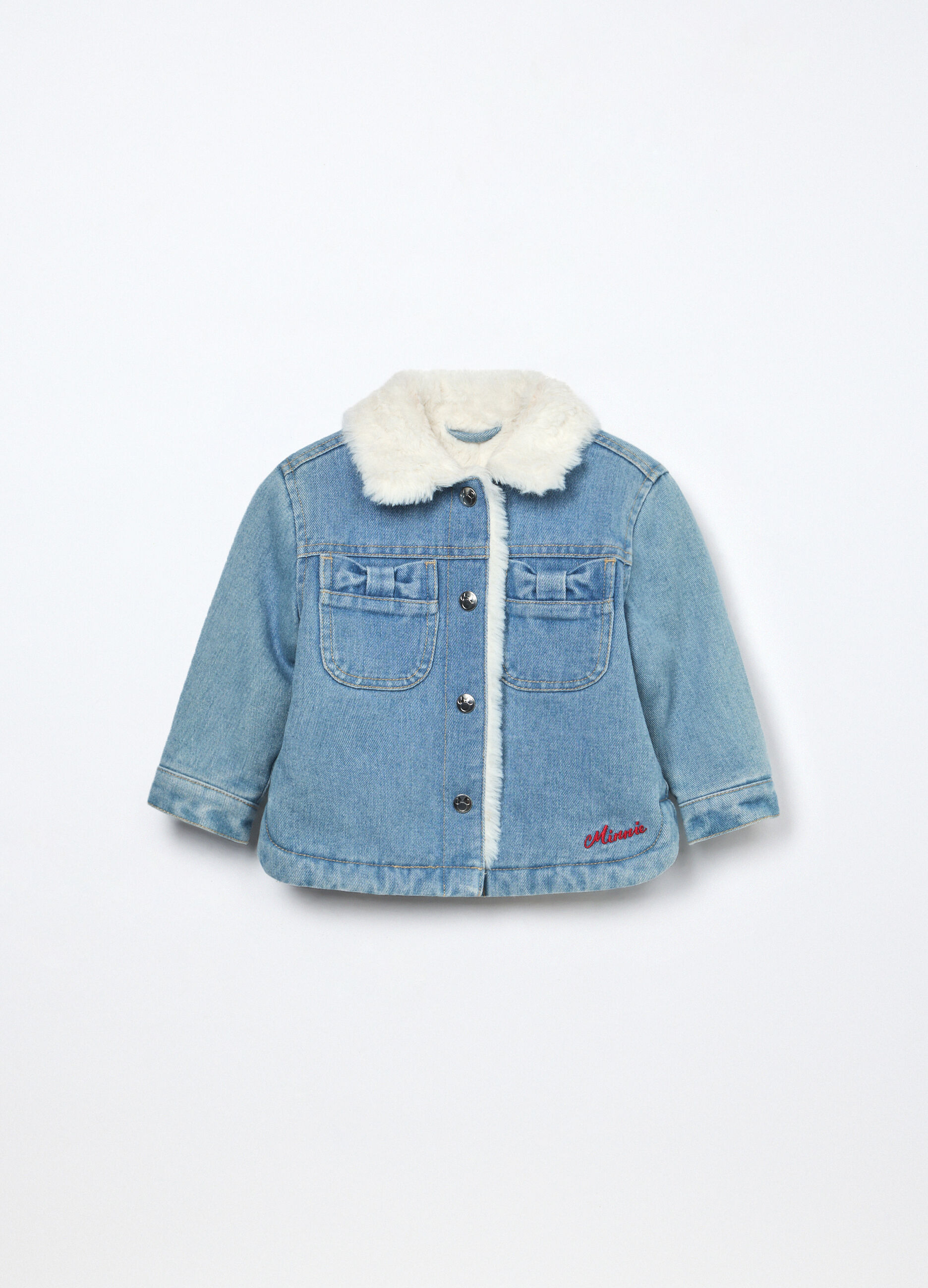 Giacca in denim misto cotone neonata_0