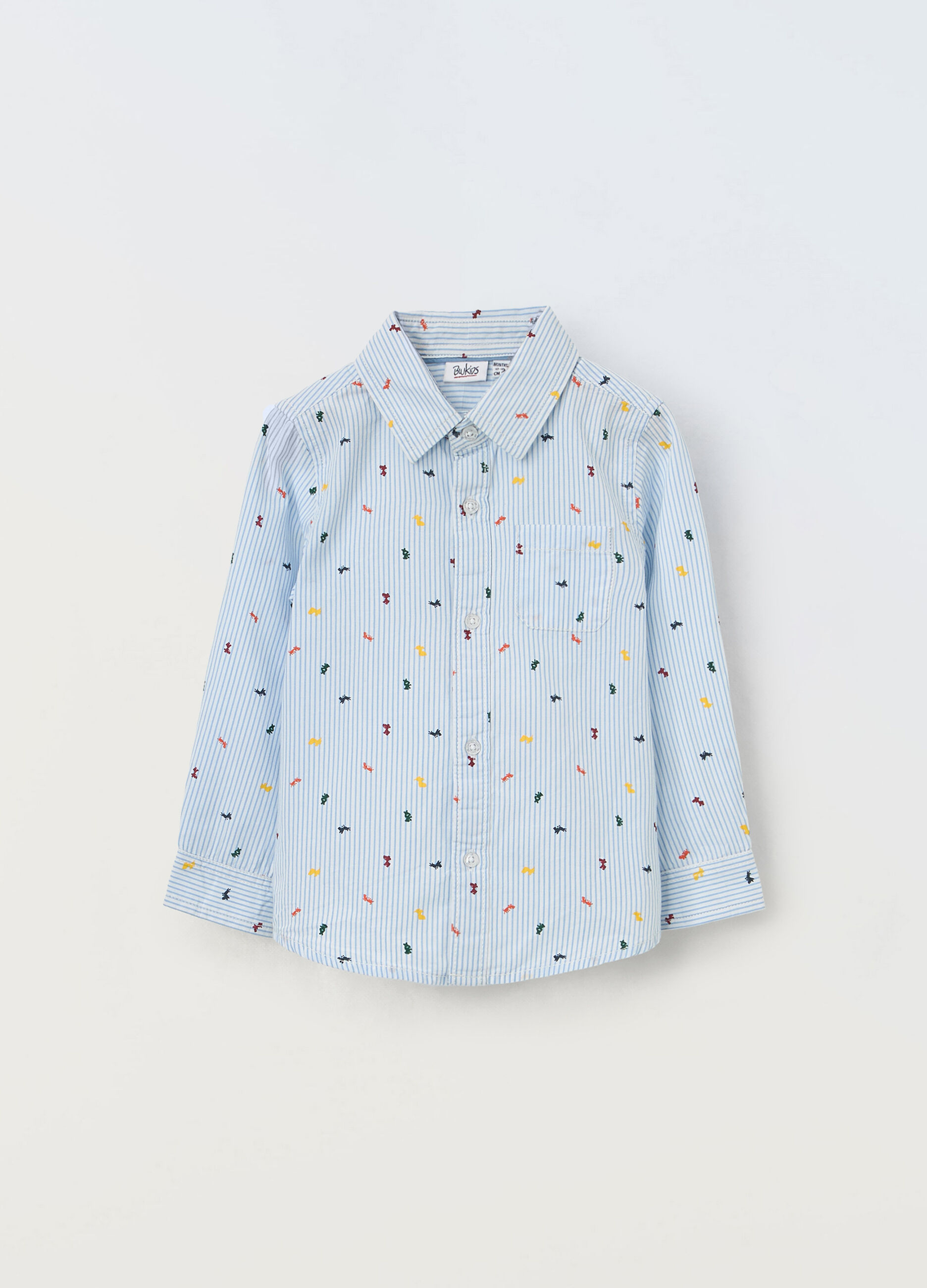 Camicia in puro cotone a righe neonato_0