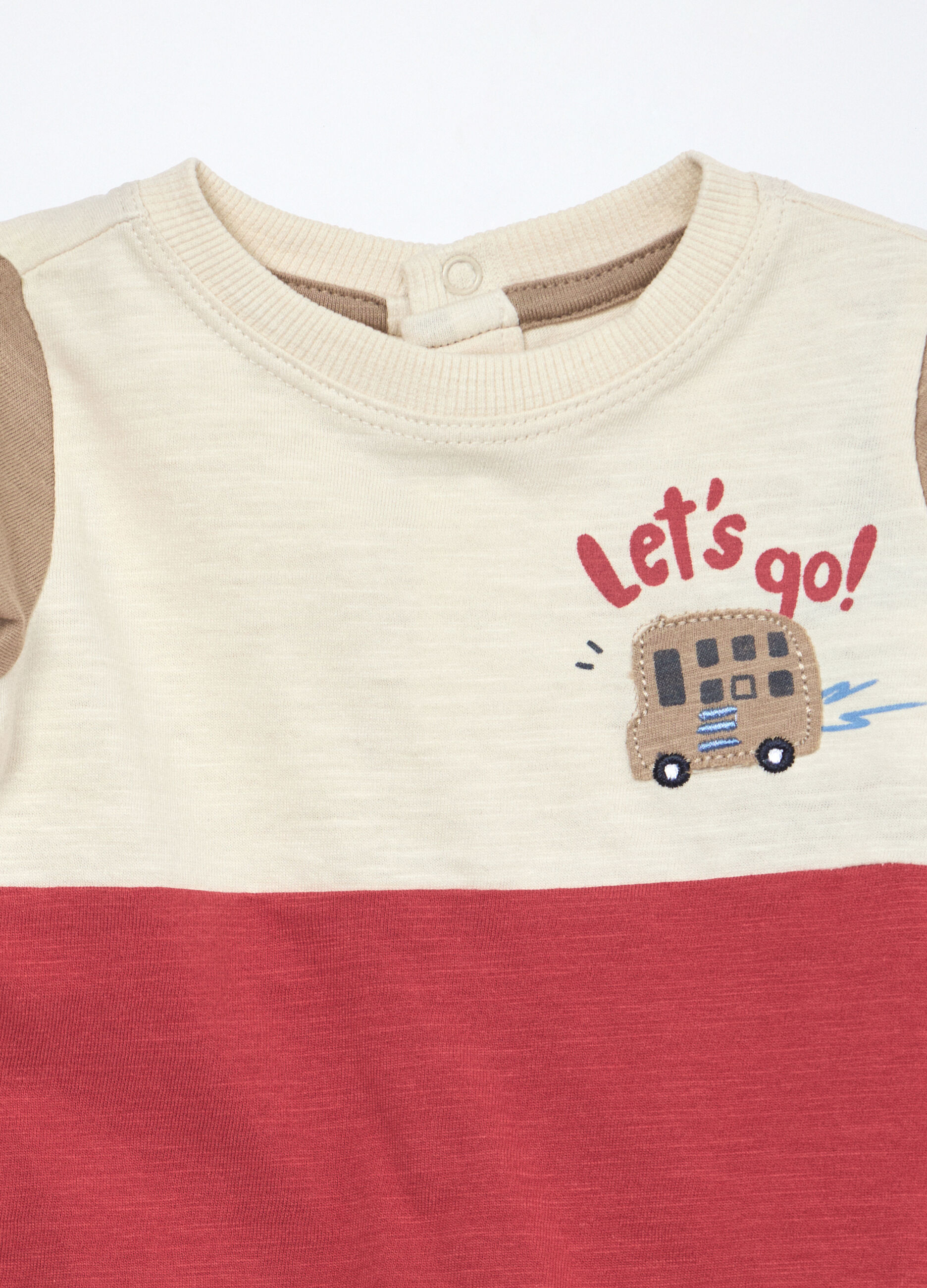 T-shirt in jersey slub di puro cotone neonato_2