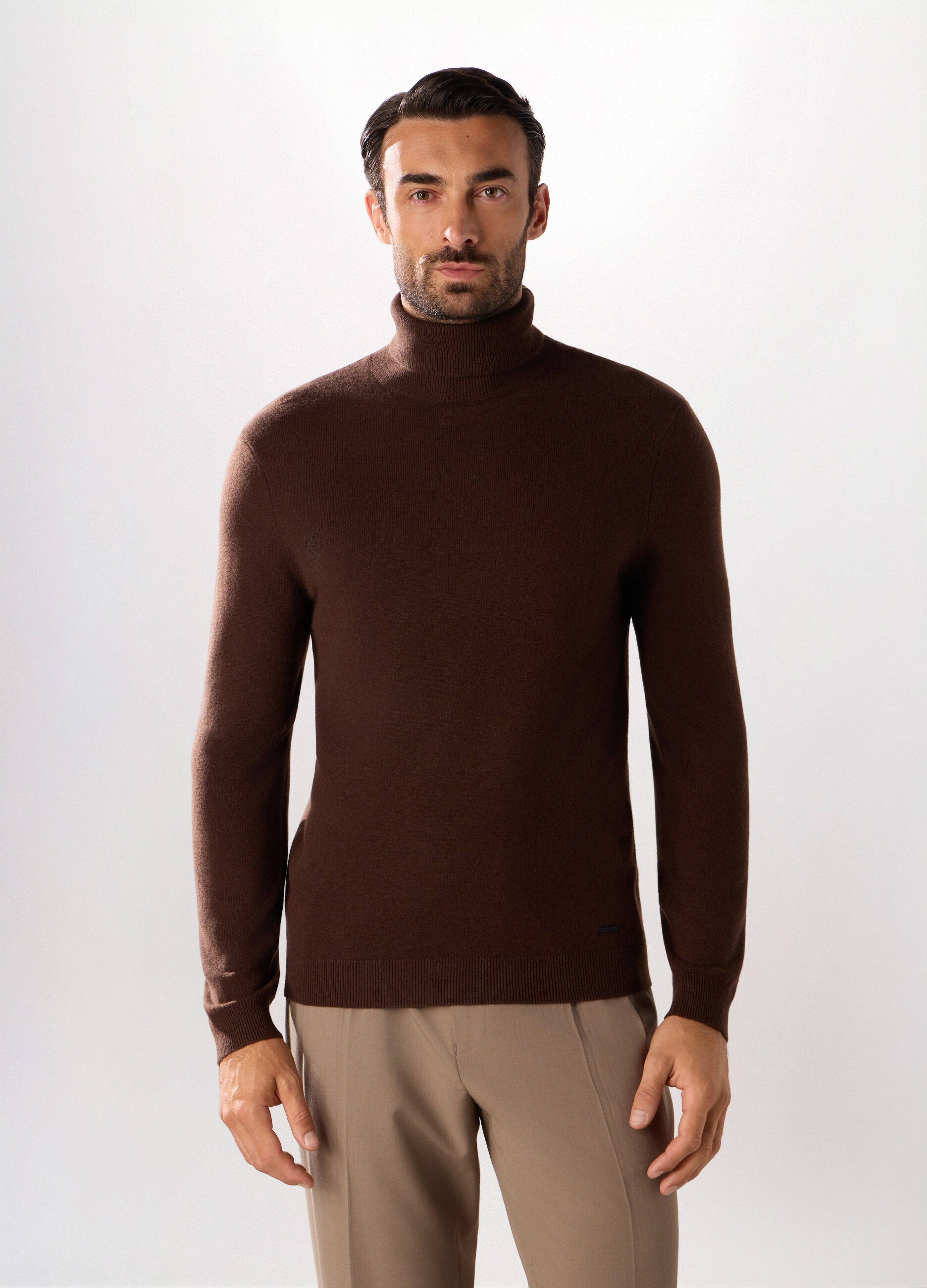 Dolcevita a maniche lunghe in lambswool uomo_0