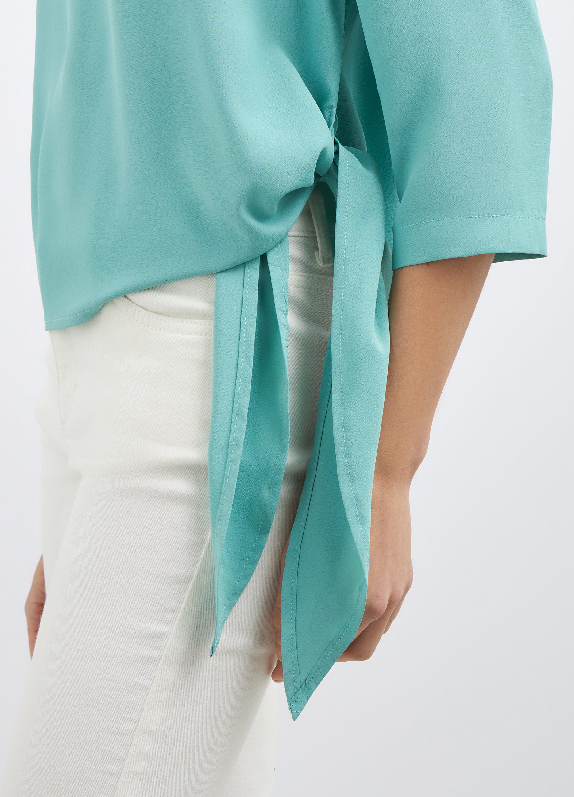 Blusa con nodo laterale donna_2