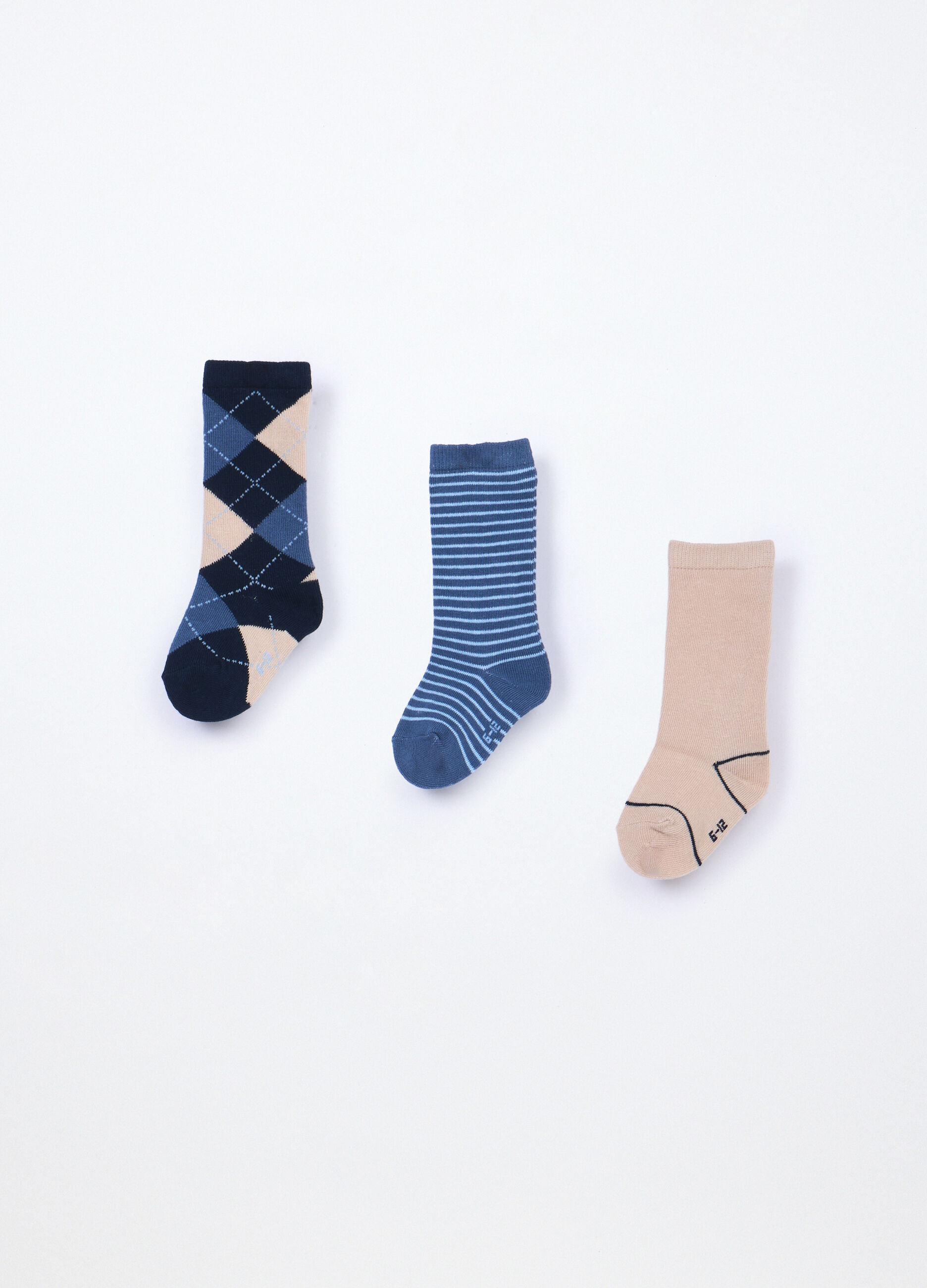 Pack 3 calze lunghe misto cotone stretch neonato_1