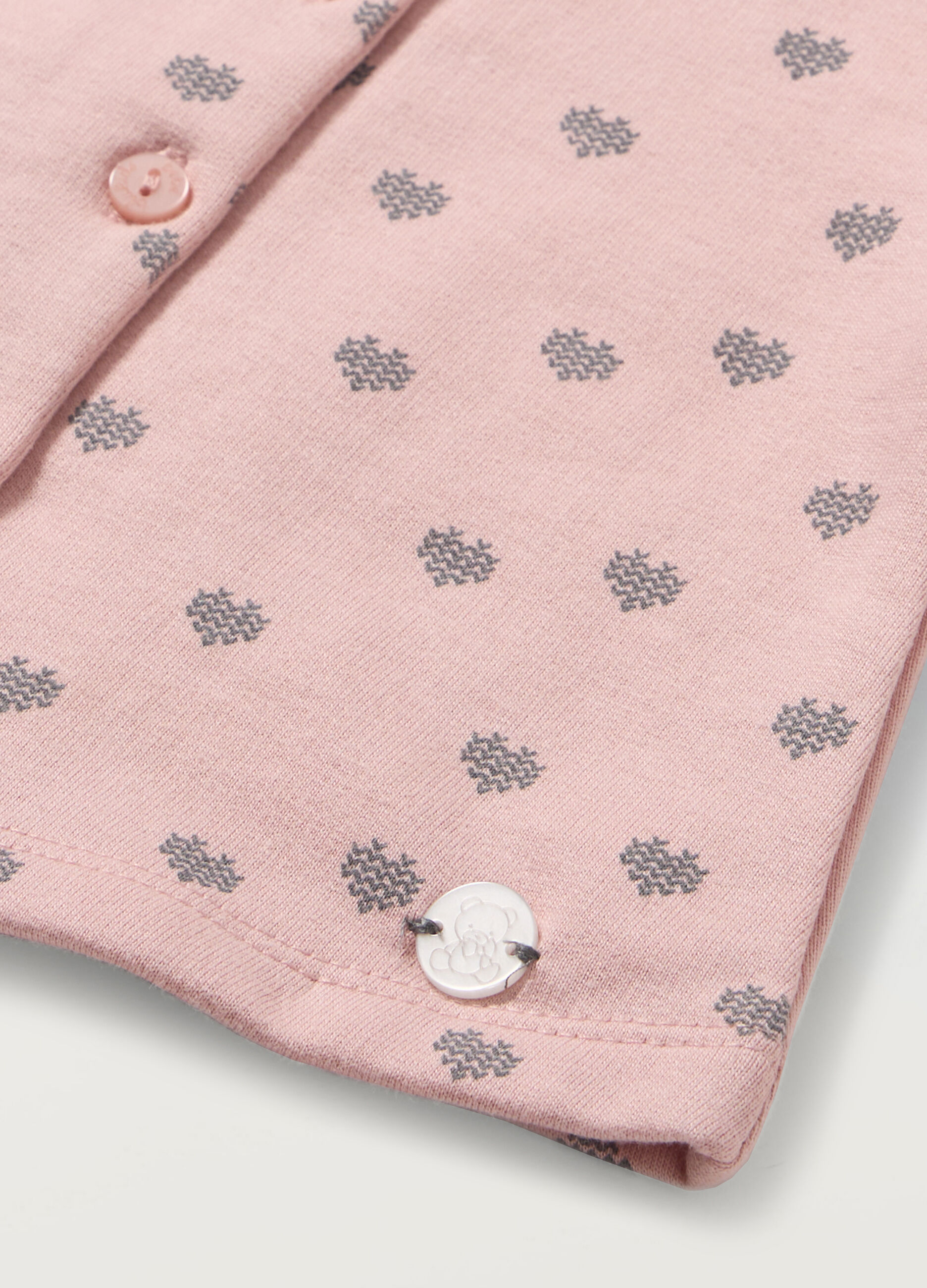 Cardigan in felpa di puro cotone neonata_1