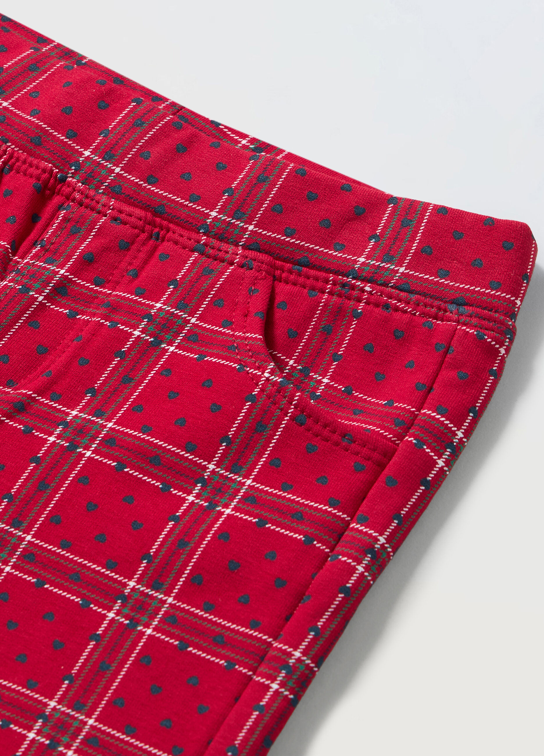 Jeggings in felpa di cotone stretch neonata_1