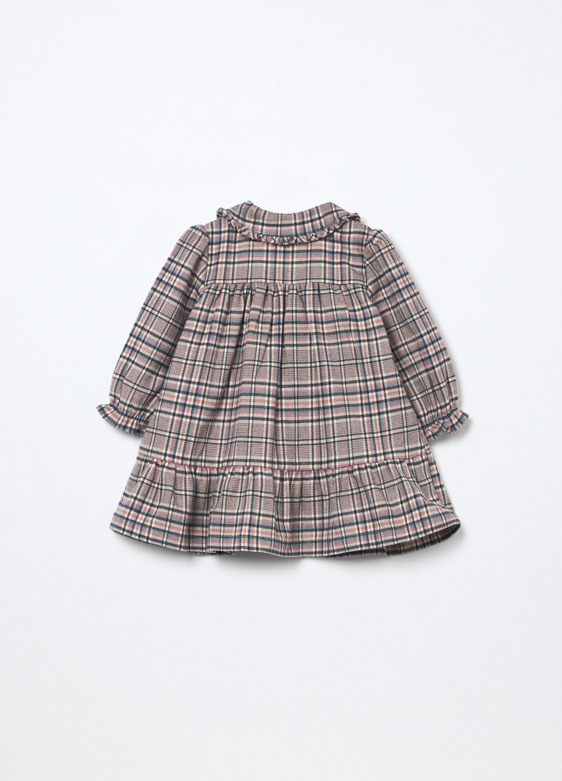 Vestito tartan misto viscosa neonata_1