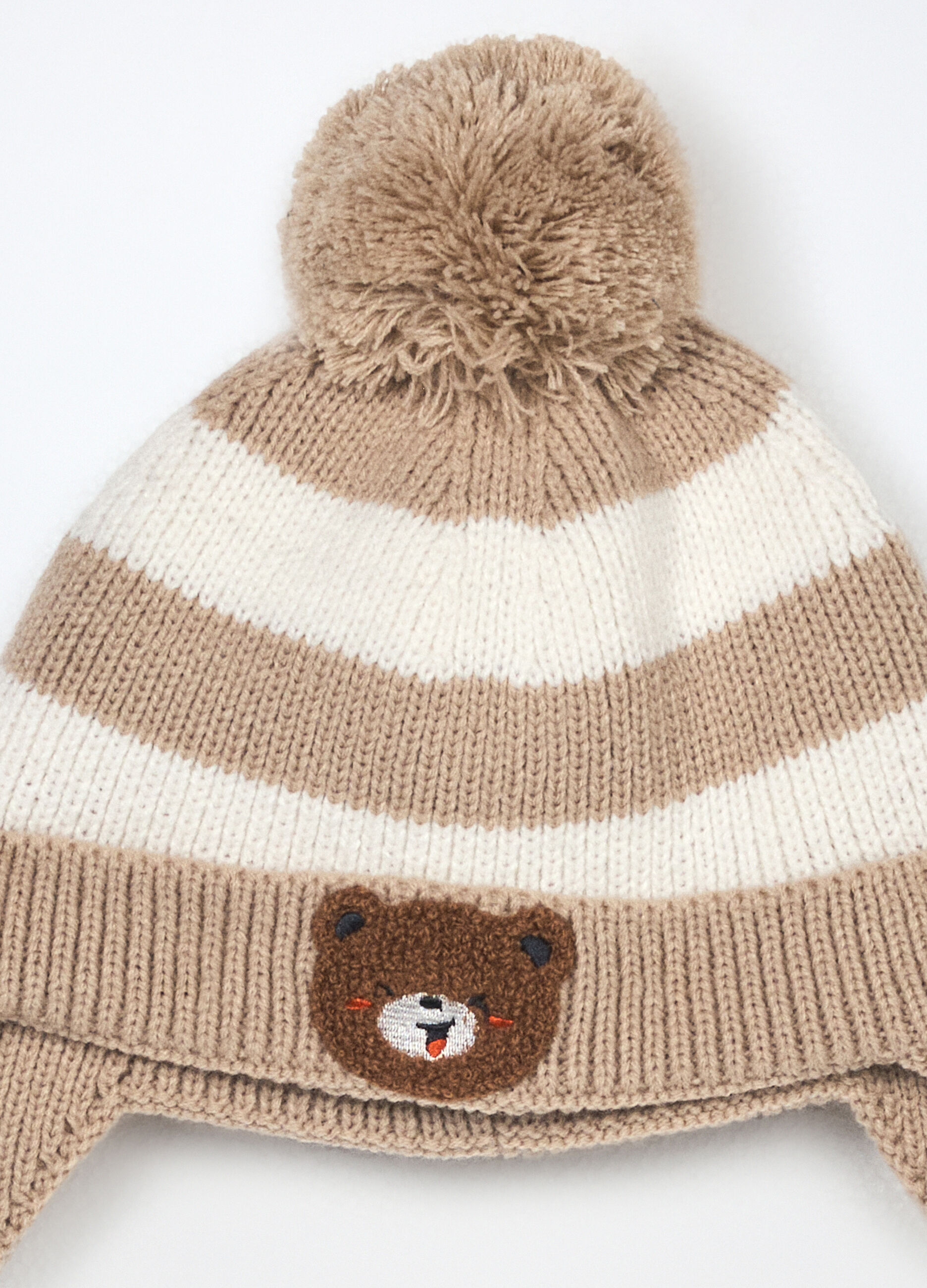 Berretto tricot a righe neonato_2