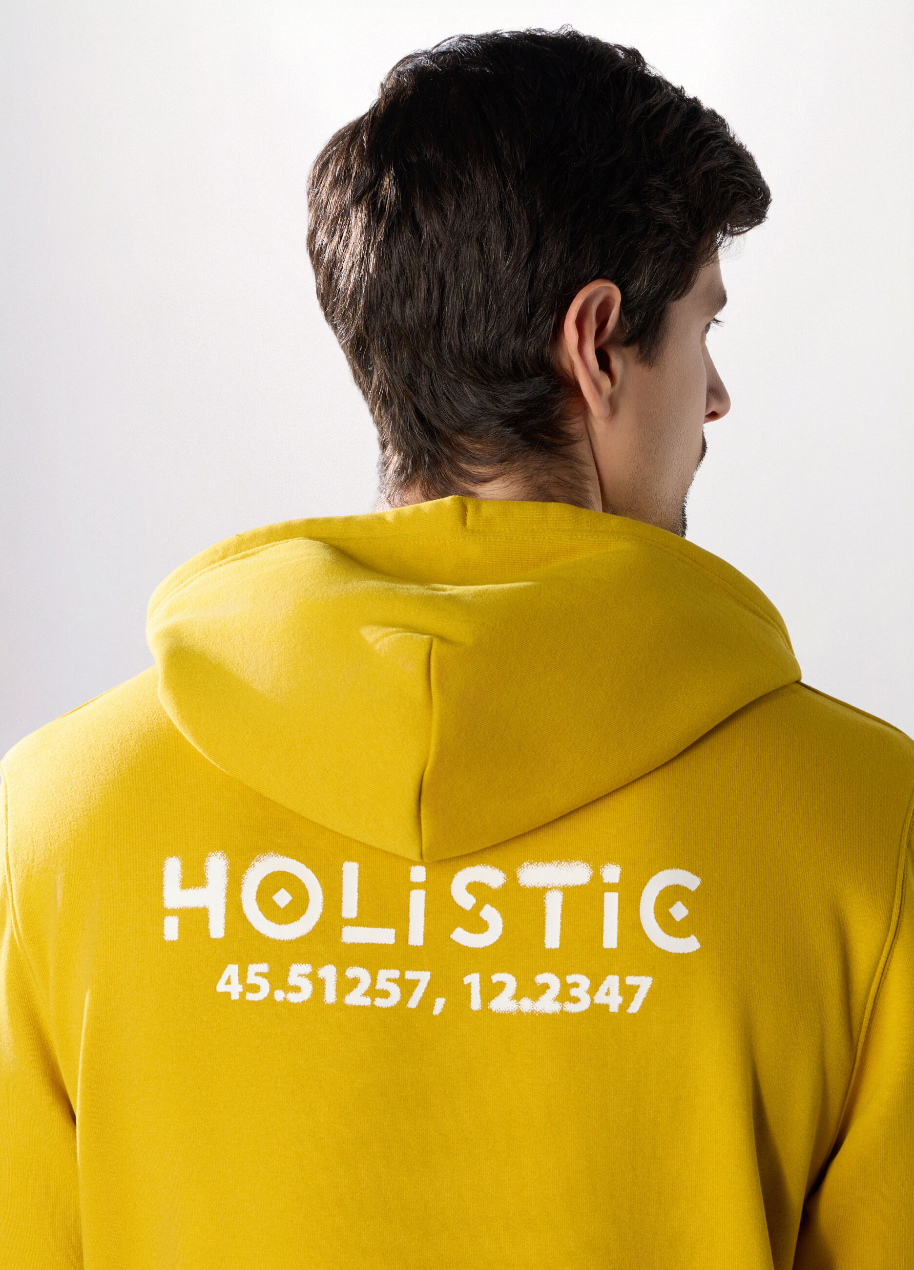 Felpa con cappuccio in misto cotone uomo_2