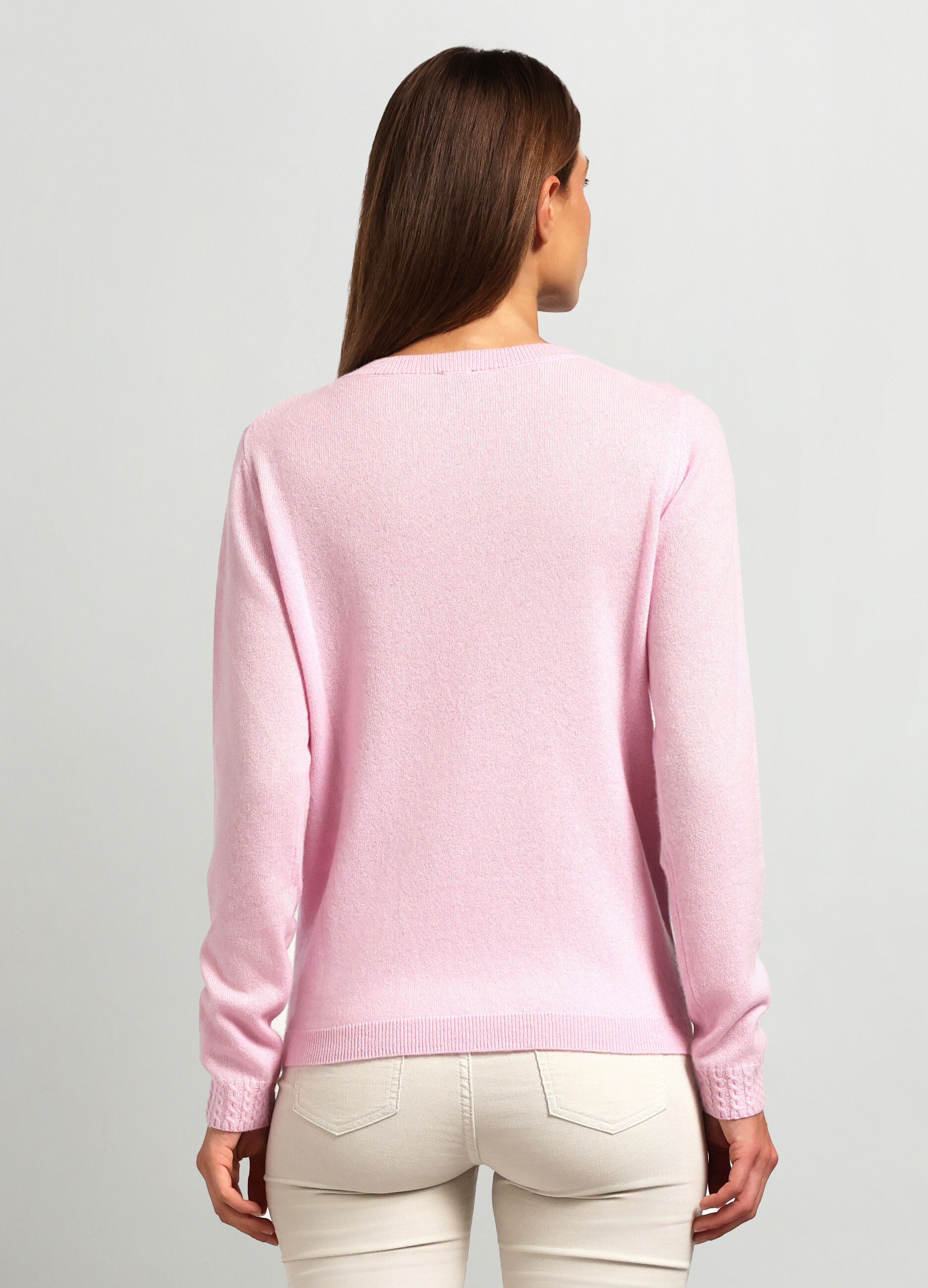 Girocollo tricot in puro cashmere donna_1
