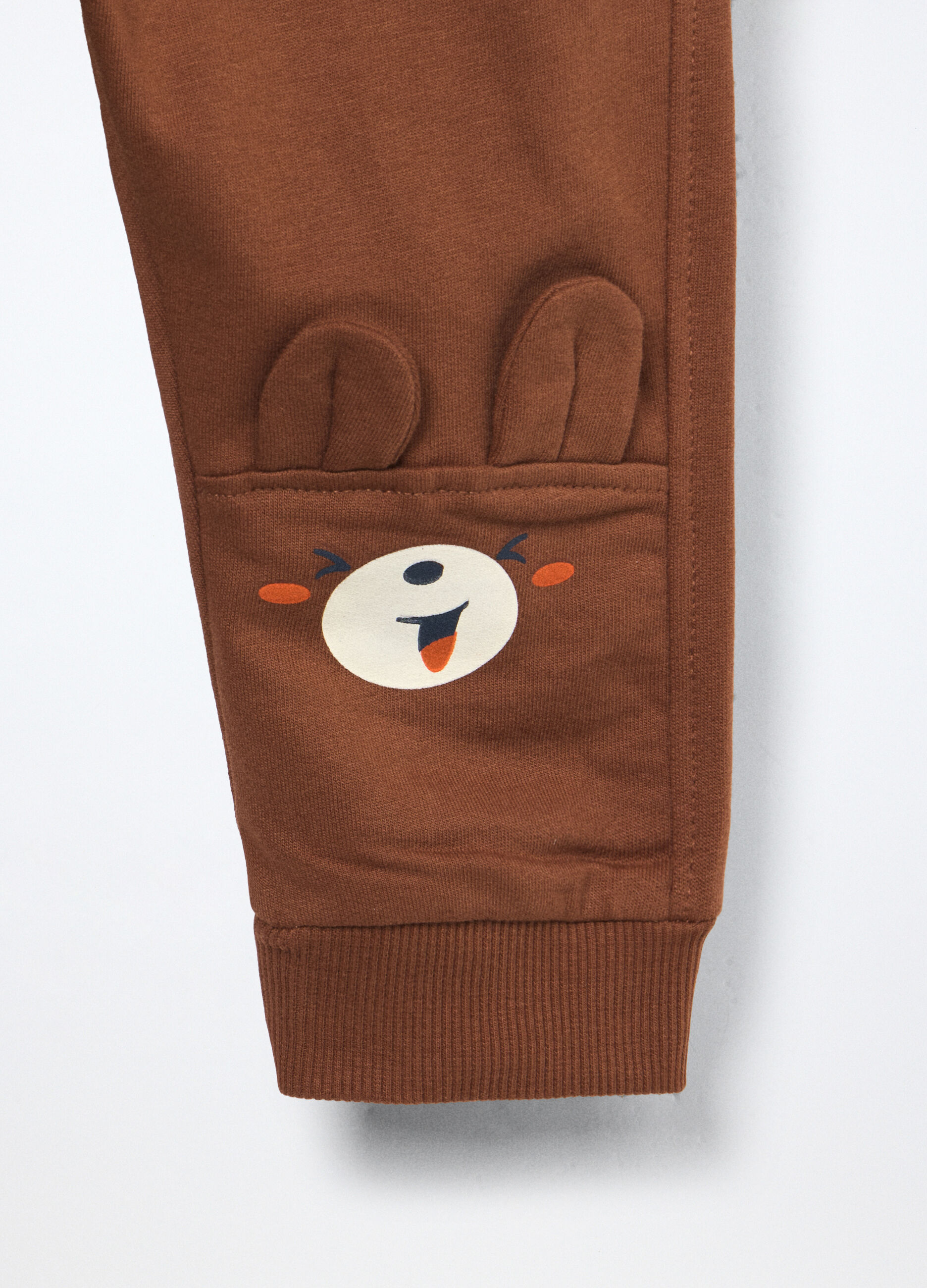 Jogger in puro cotone fleece neonato_2