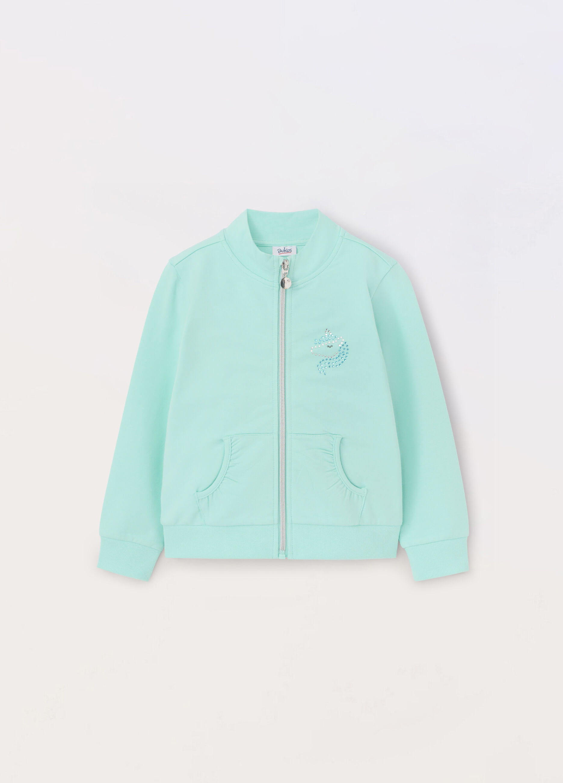 Felpa in french terry di cotone stretch bambina_0
