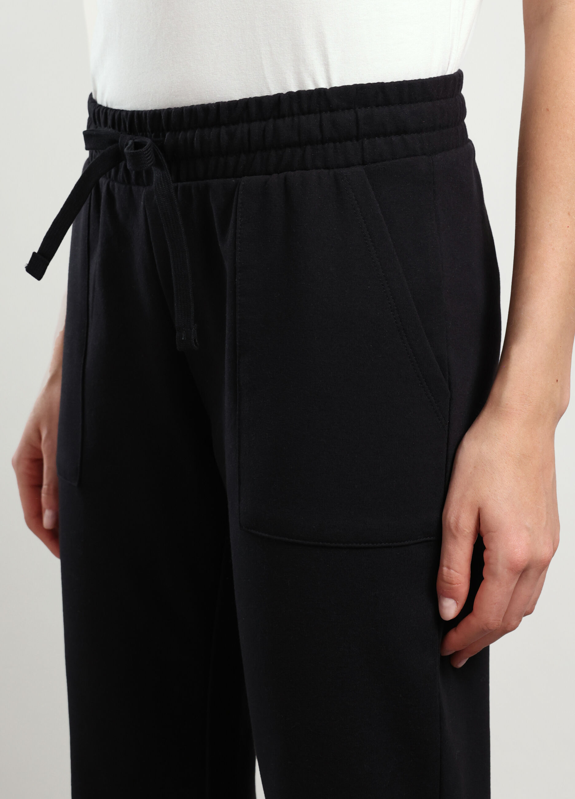 Jogger in misto cotone stretch donna_2