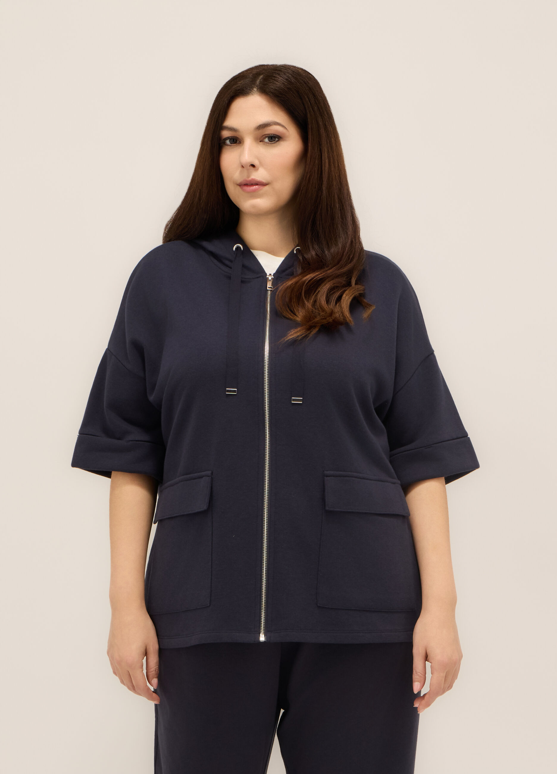 Felpa a maniche corte donna curvy_0