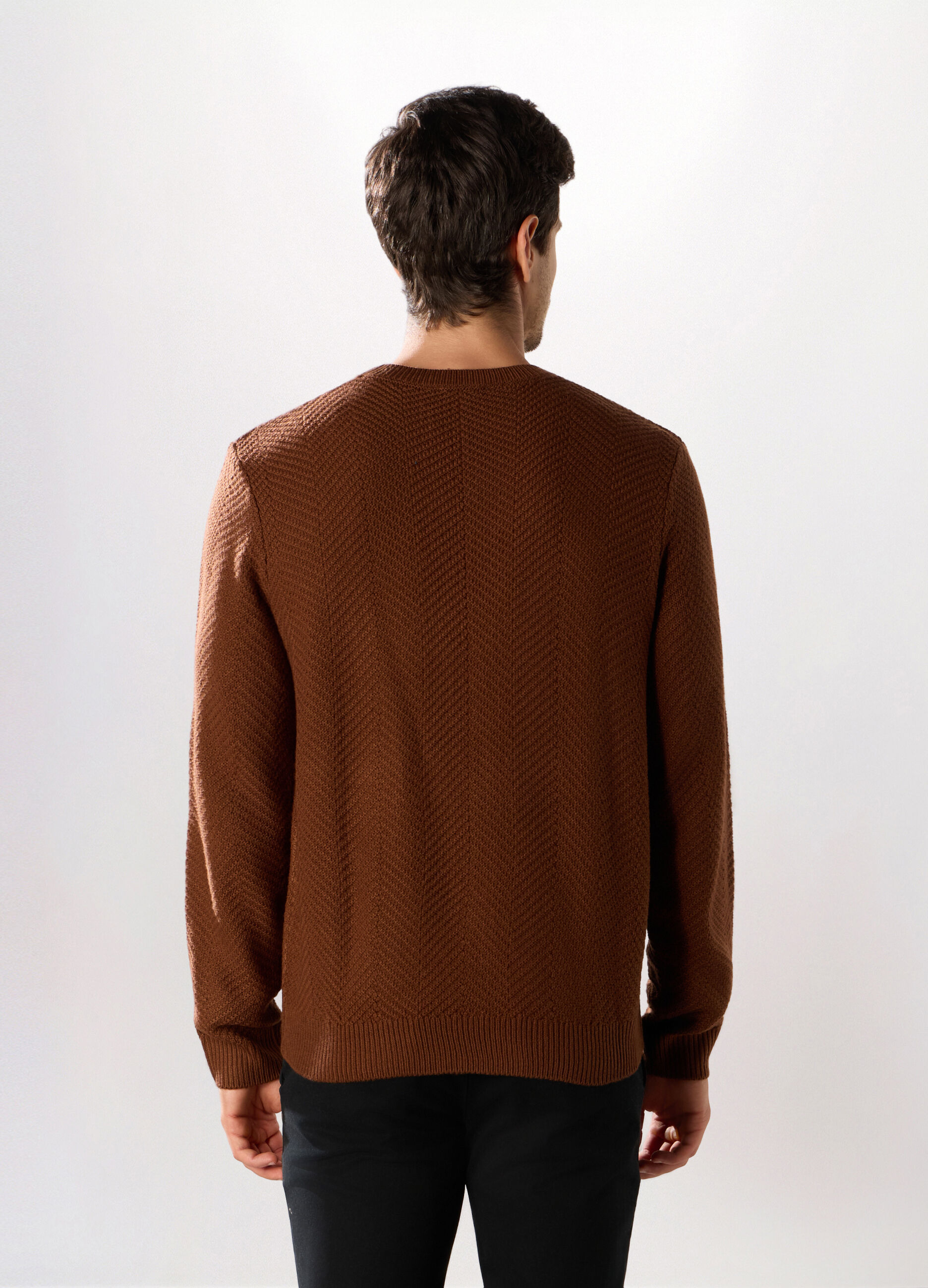 Maglione girocollo chevron uomo_1