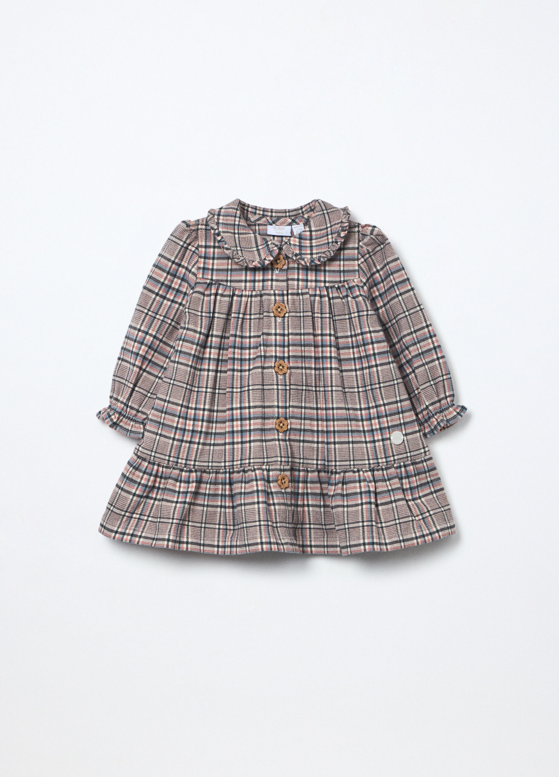 Vestito tartan misto viscosa neonata_0