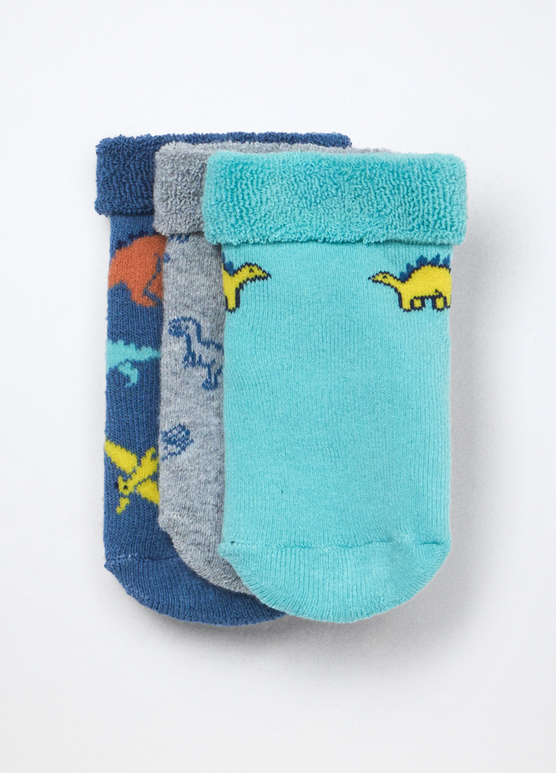 Pack 3 calzini in spugna di misto cotone neonato_0