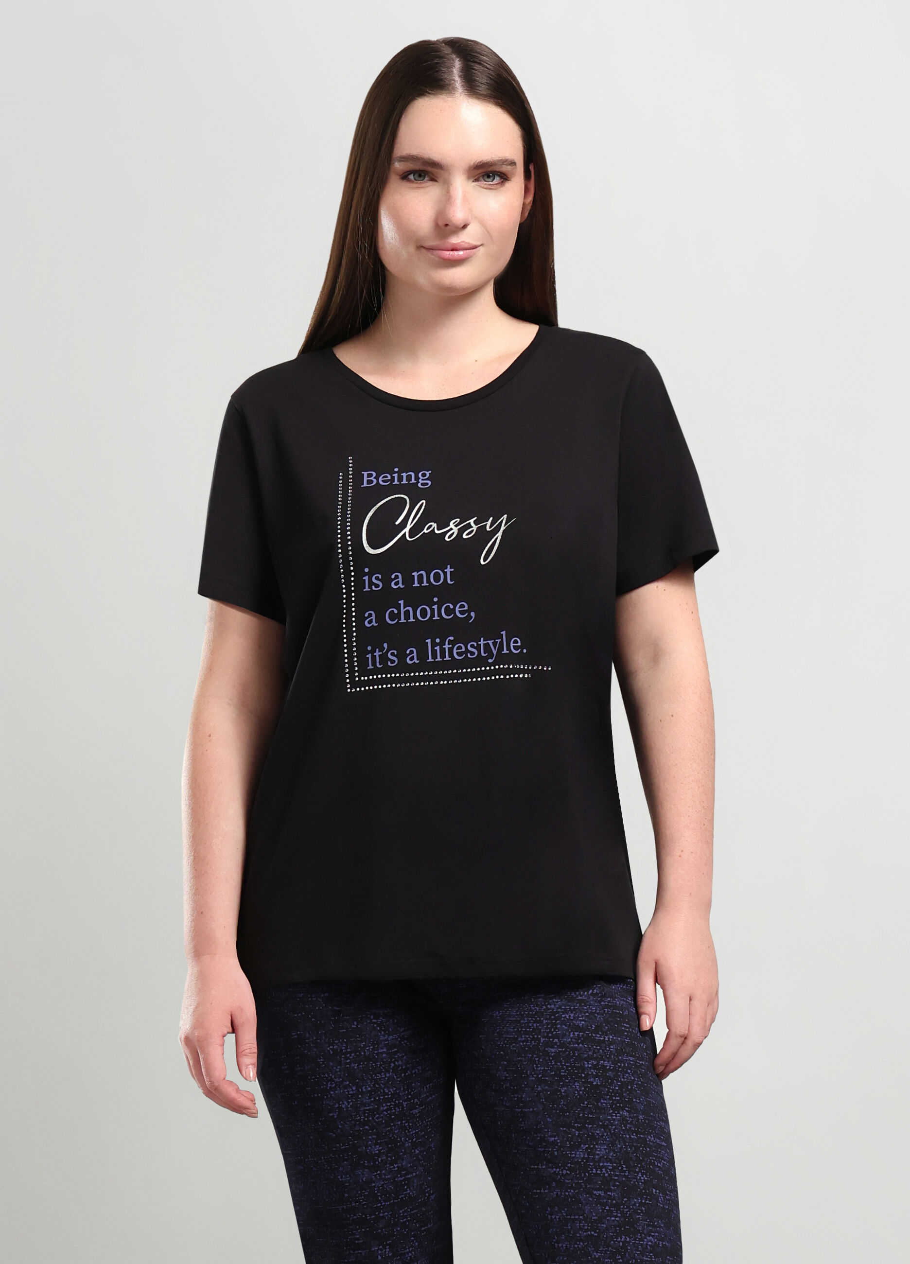 T-shirt in puro cotone donna curvy_0