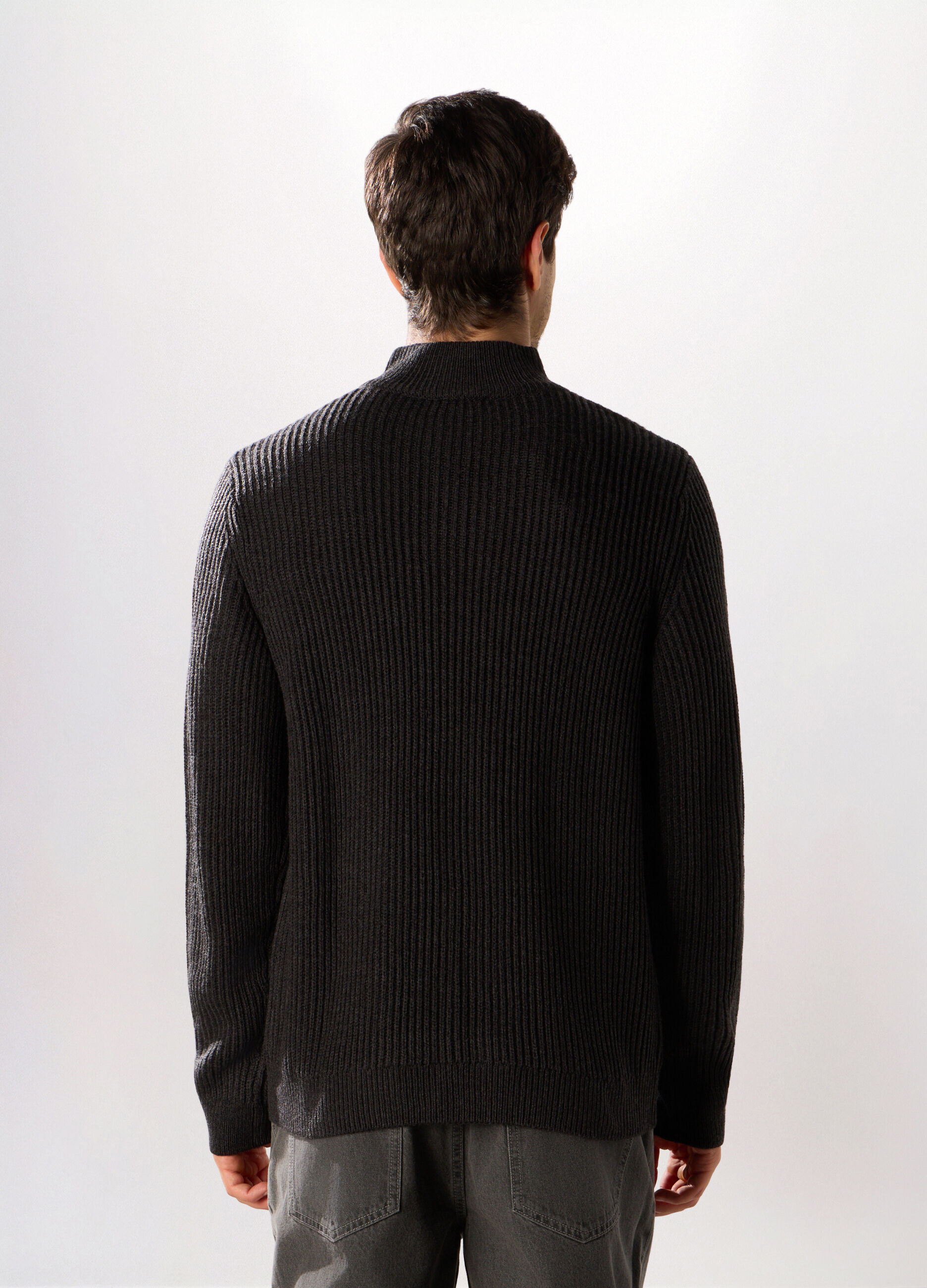 Maglione lupetto con bottoni uomo_1