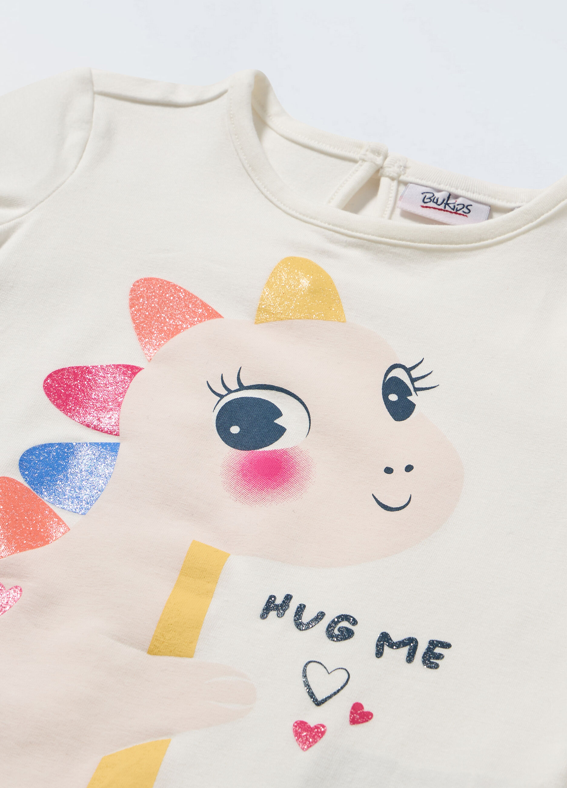 T-shirt a maniche lunghe in jersey stretch neonata_1