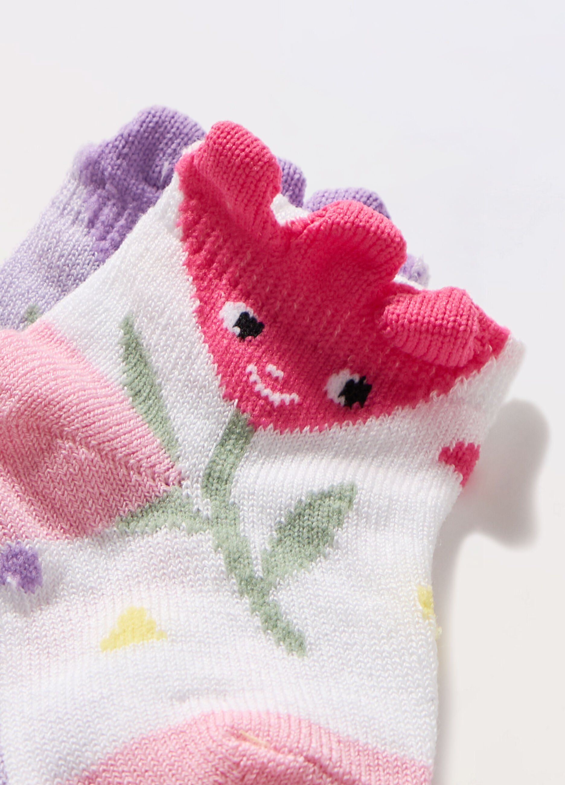 Pack 2 calze corte in misto cotone neonata_1