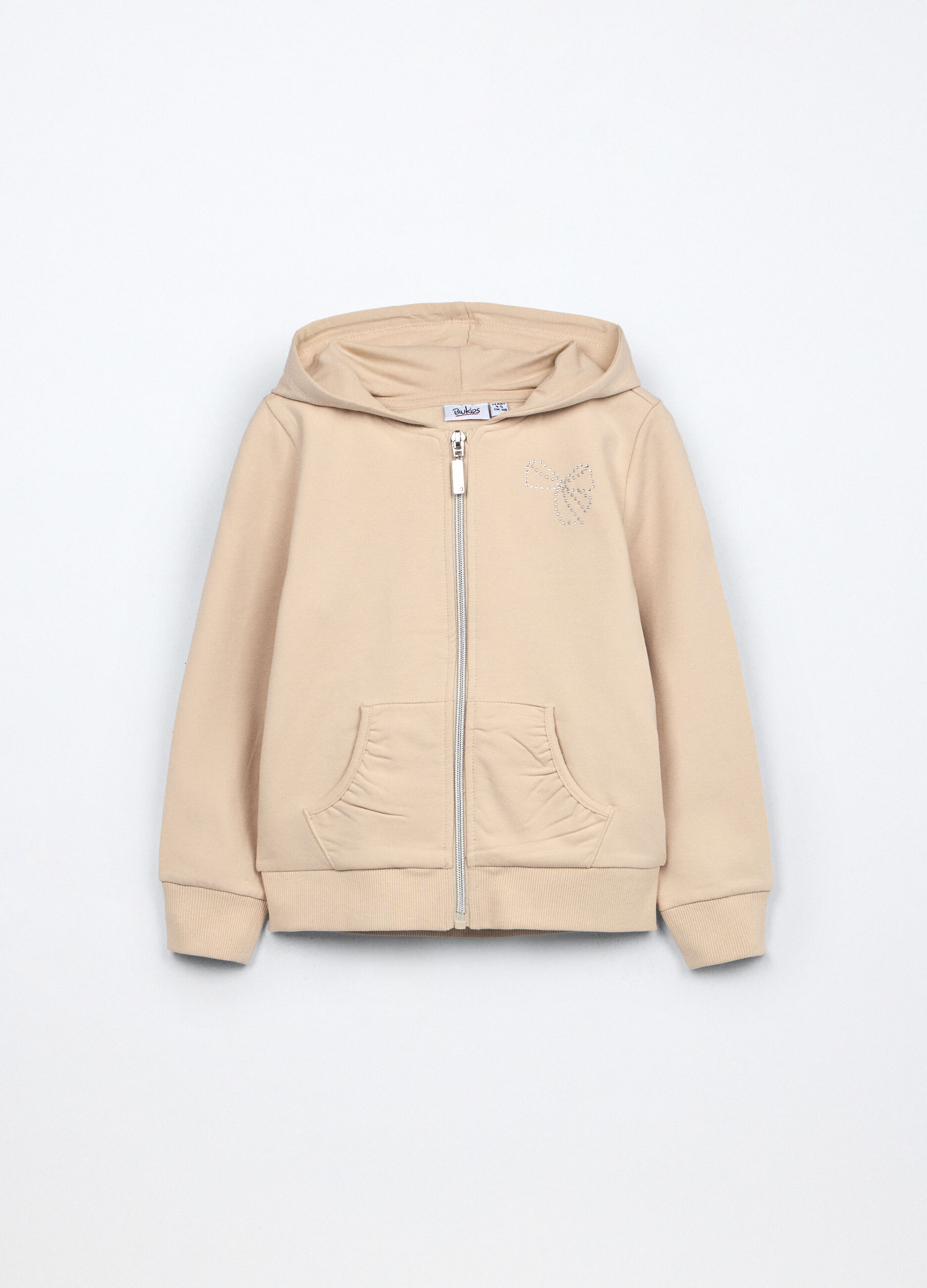 Felpa in french terry stretch bambina_0