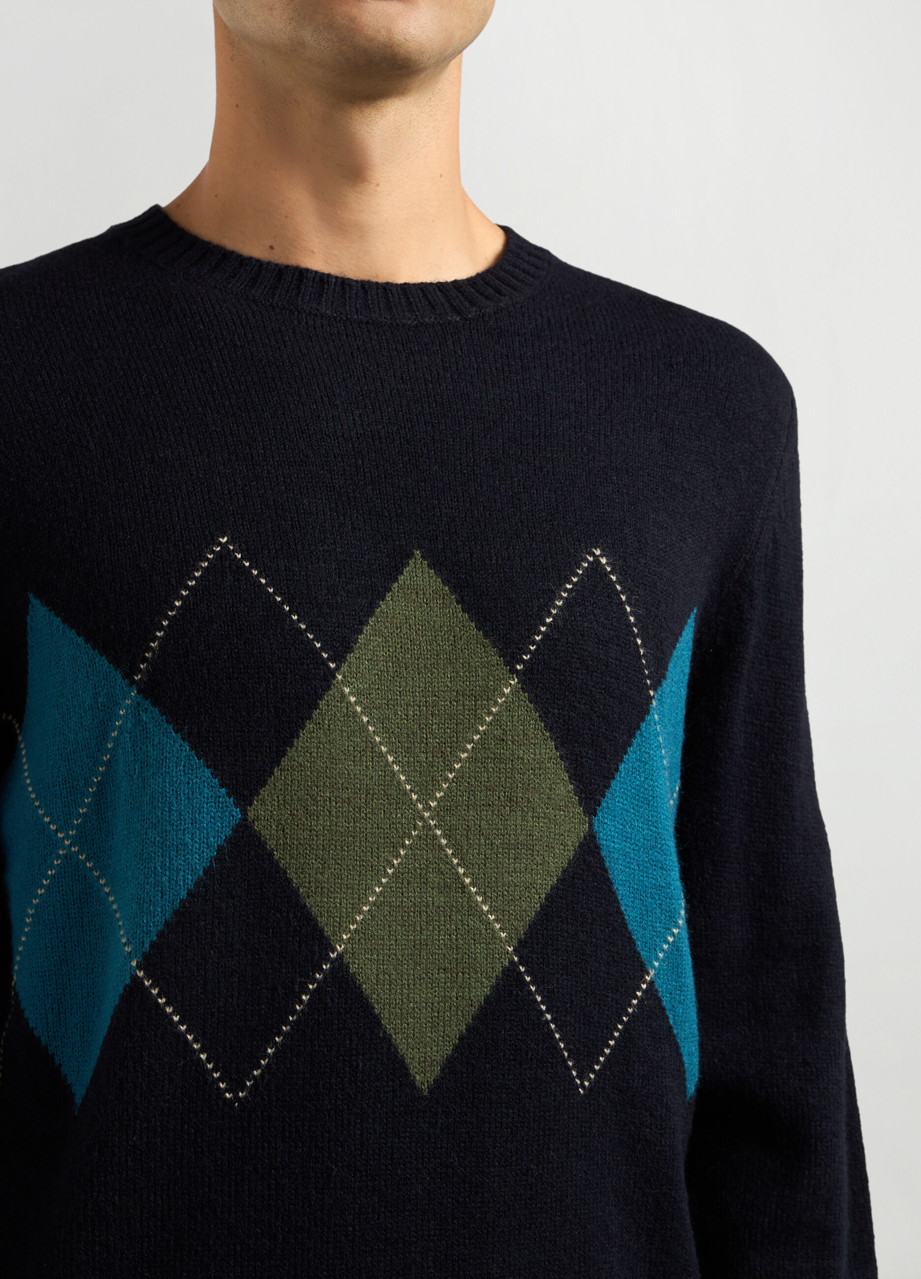 Maglione girocollo maglia rasata uomo_2