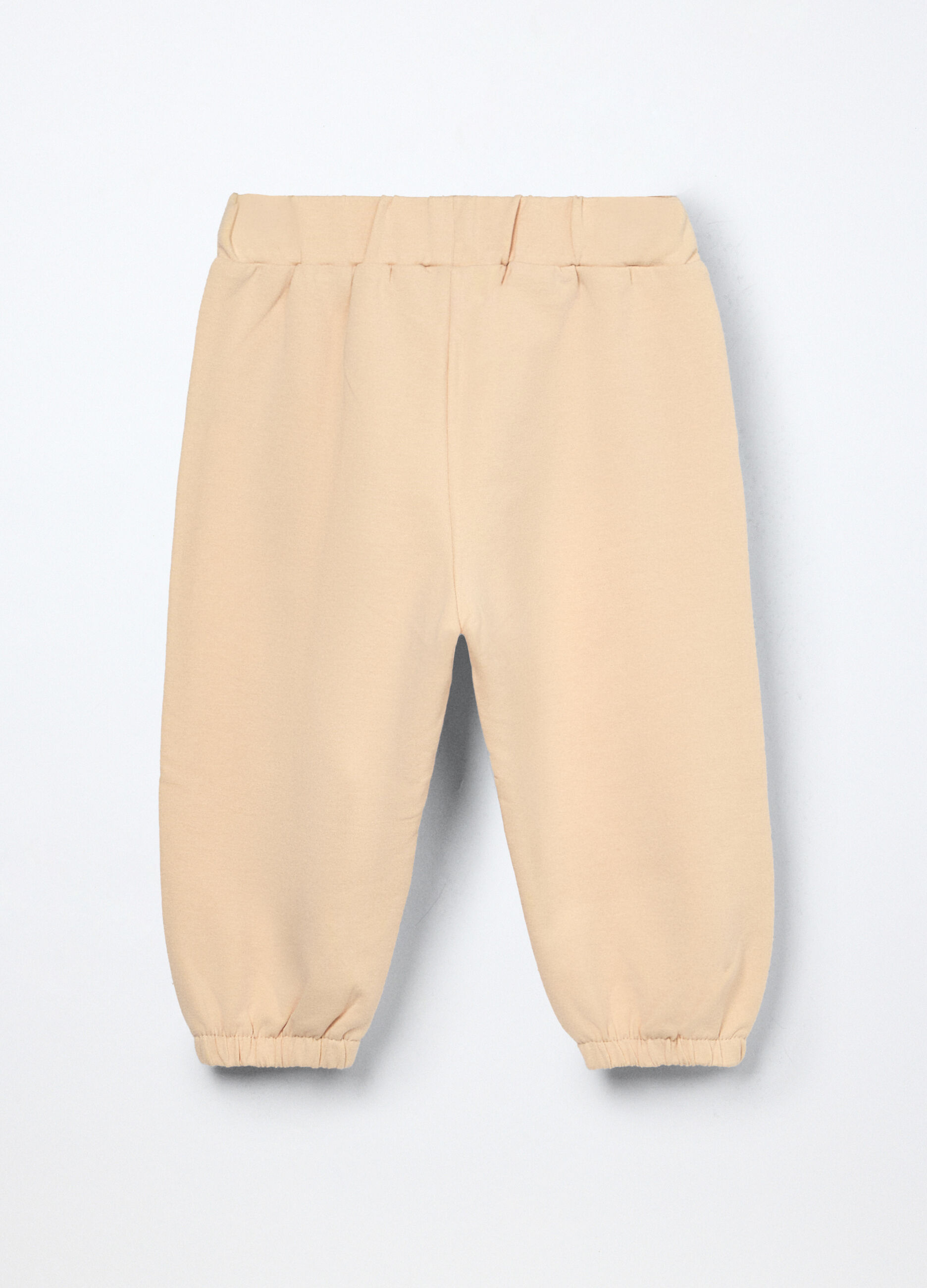 Jogger in french terry di cotone stretch neonata_1