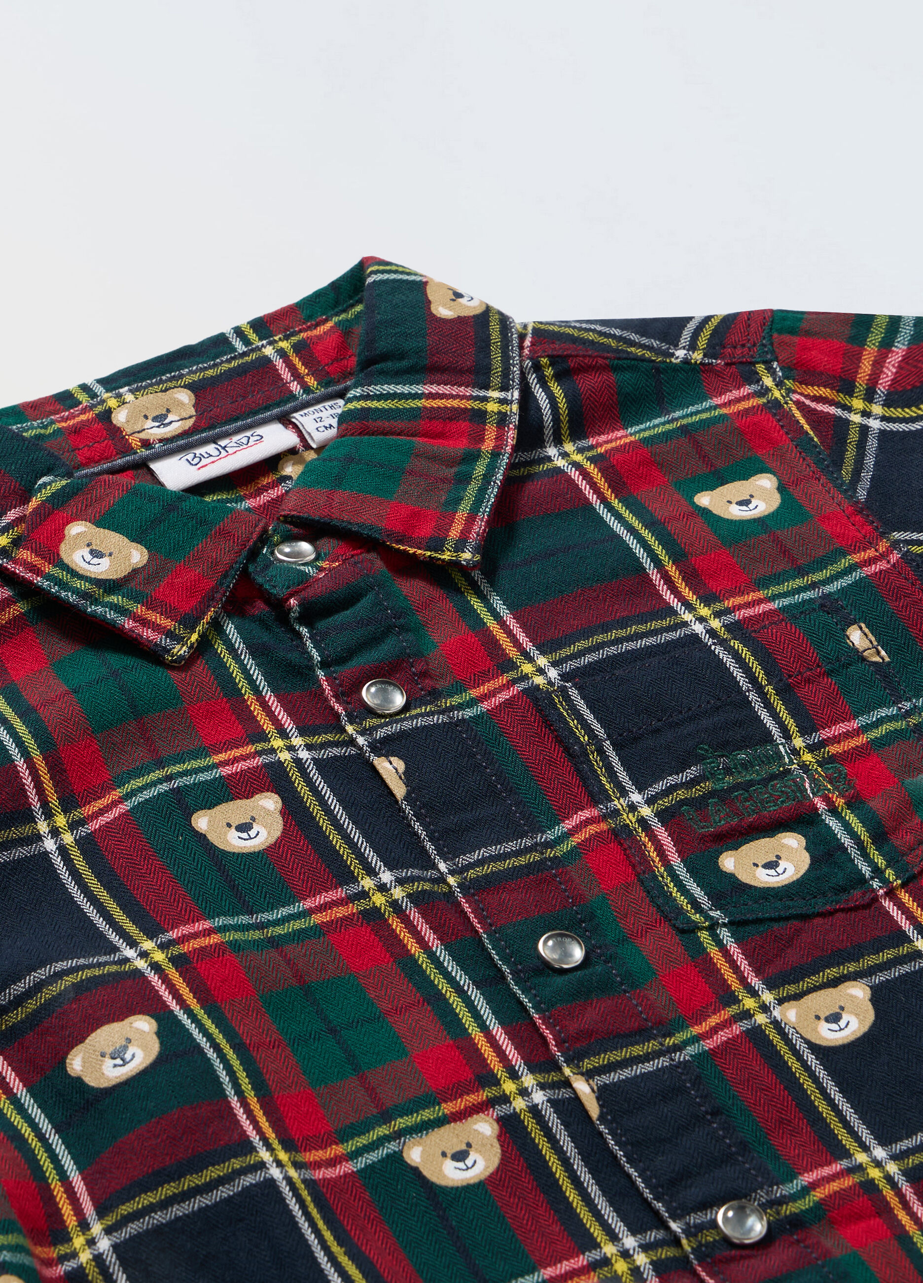 Camicia in puro cotone a quadri neonato_1