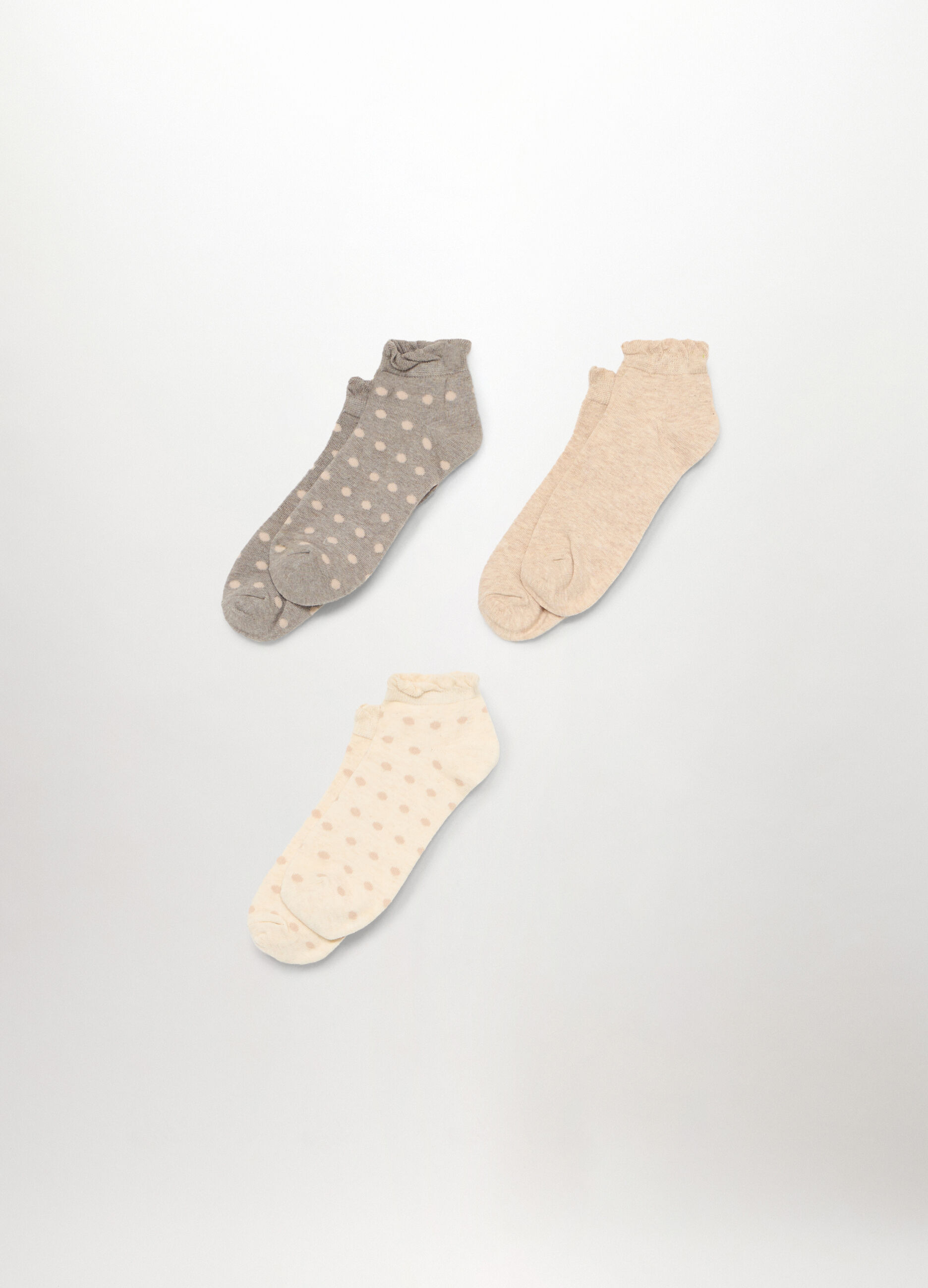 Pack 3 calze corte in cotone stretch donna_0