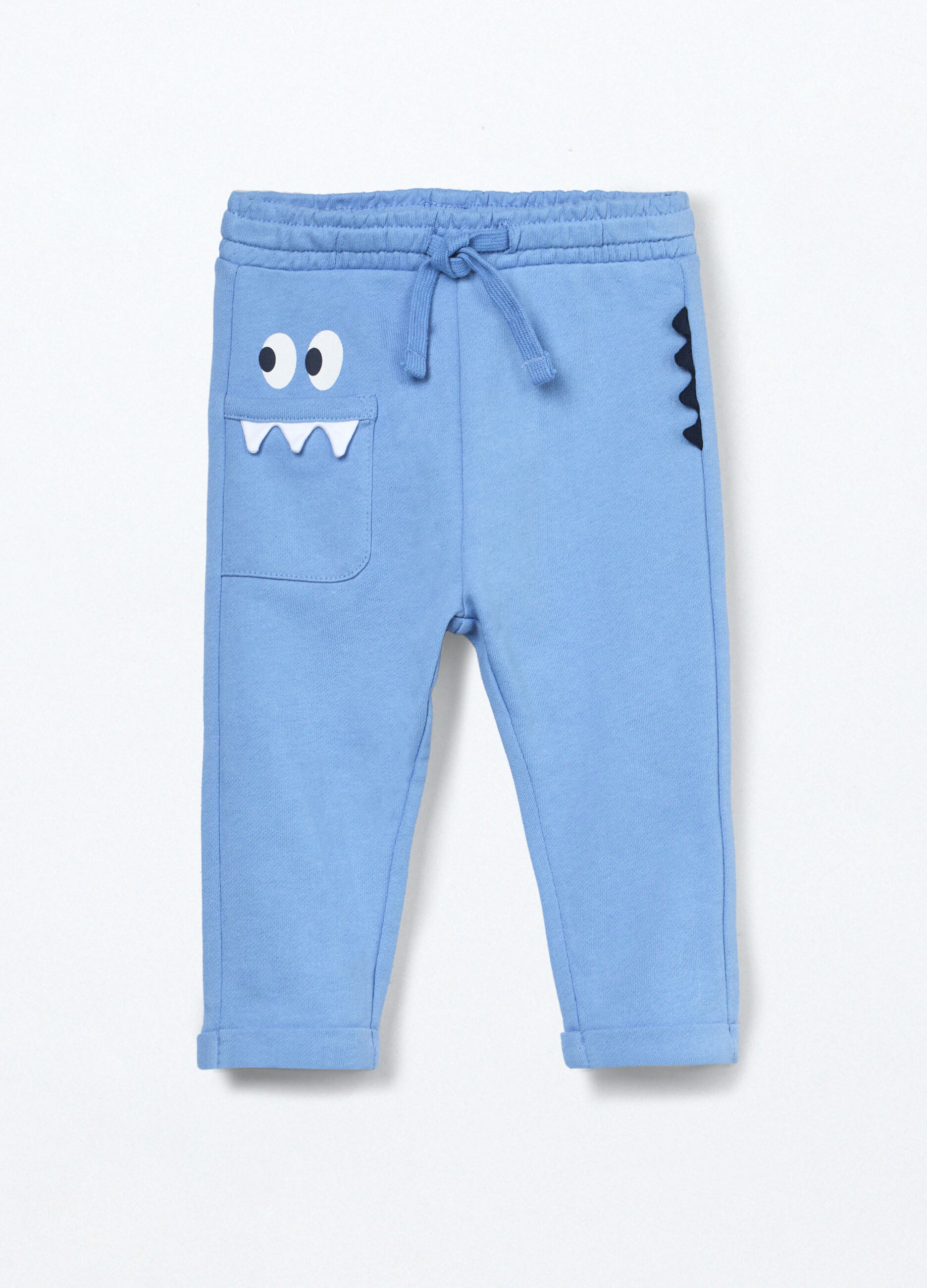 Jogger in french terry di puro cotone neonato_0