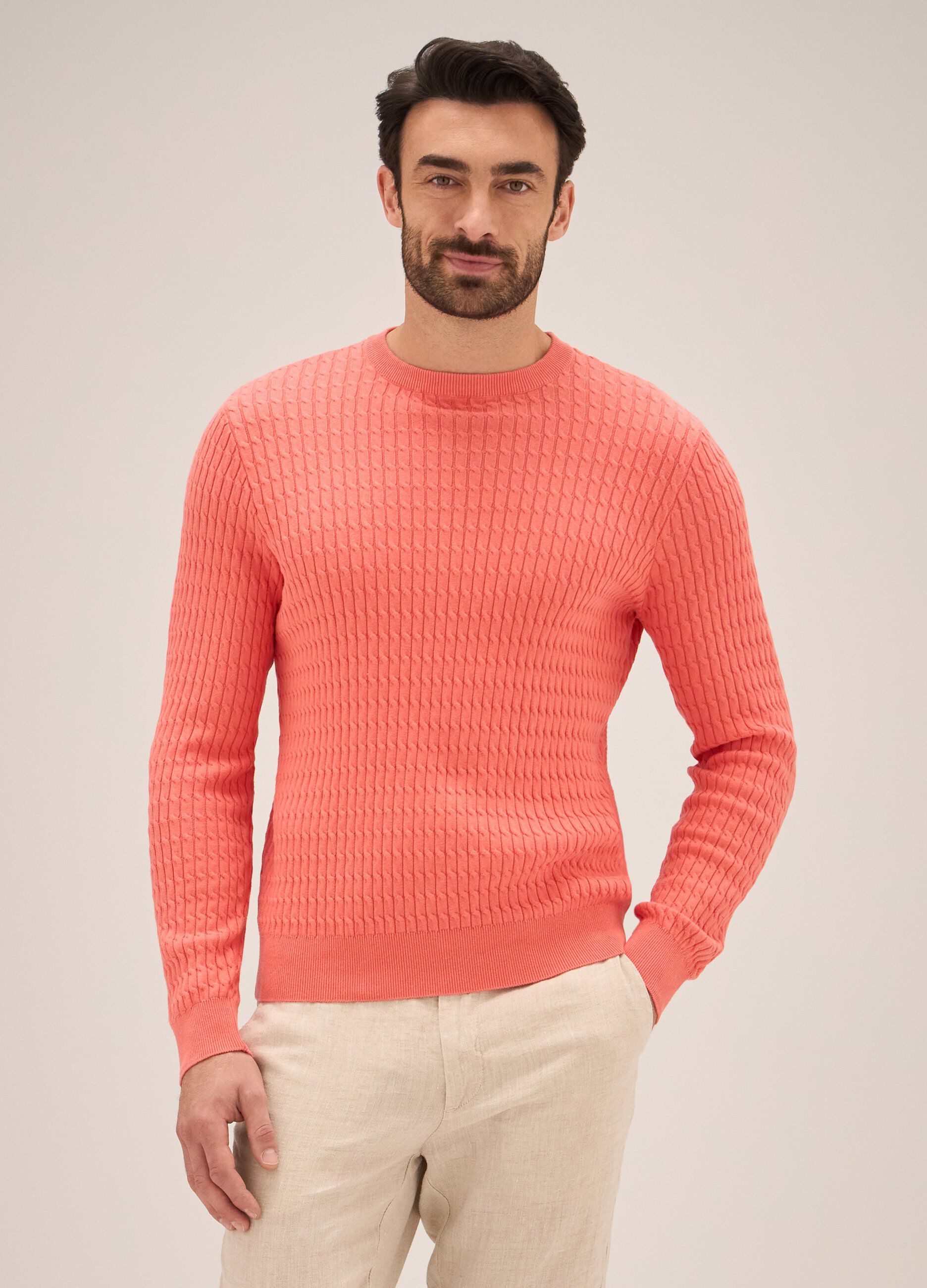Tricot a girocollo in puro cotone Rumford uomo_0