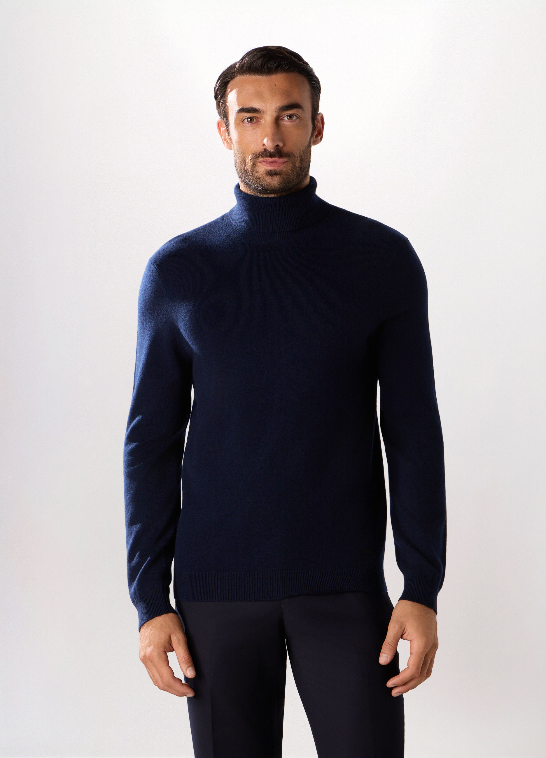 Dolcevita a maniche lunghe in lambswool uomo_0