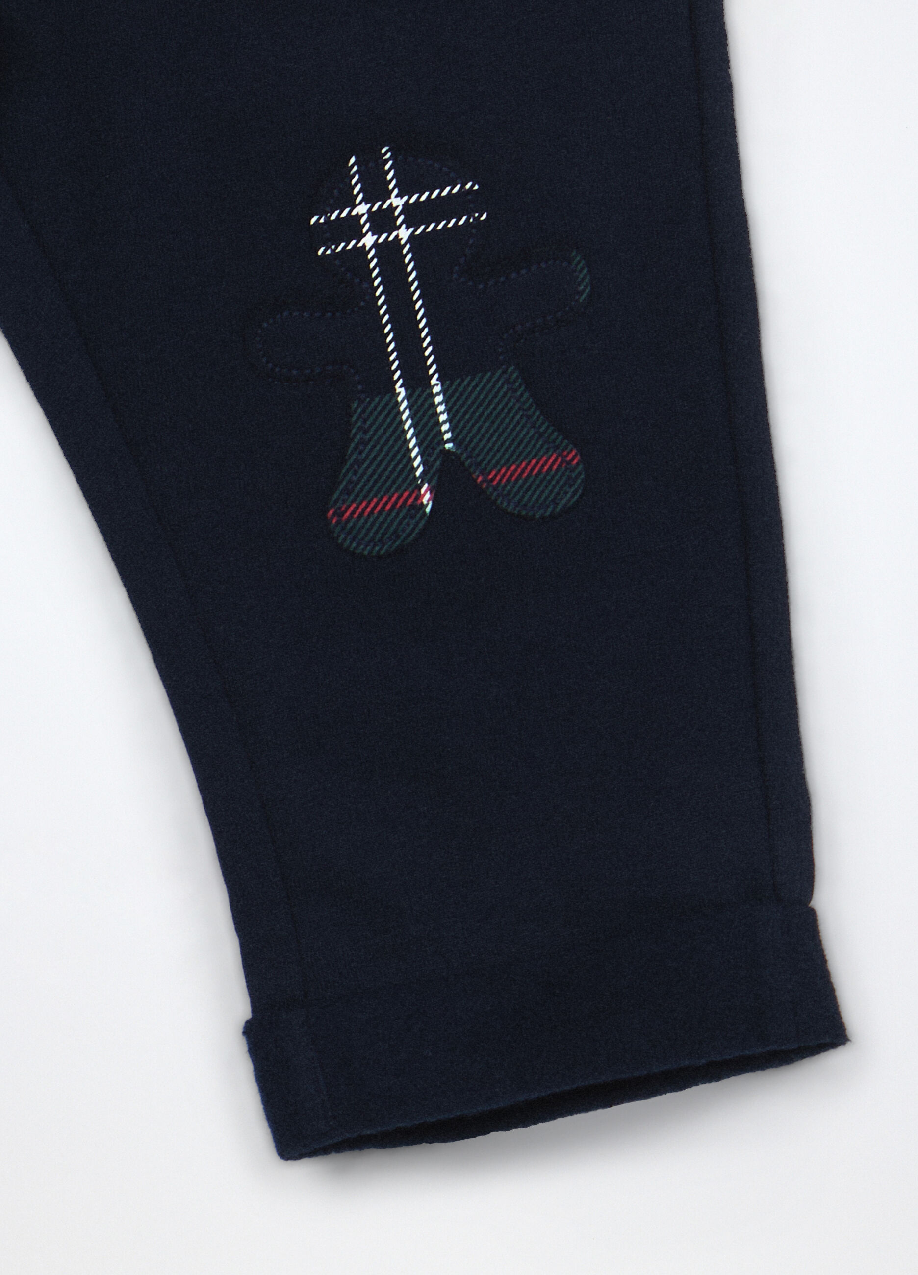 Jogger in puro cotone fleece neonato_2