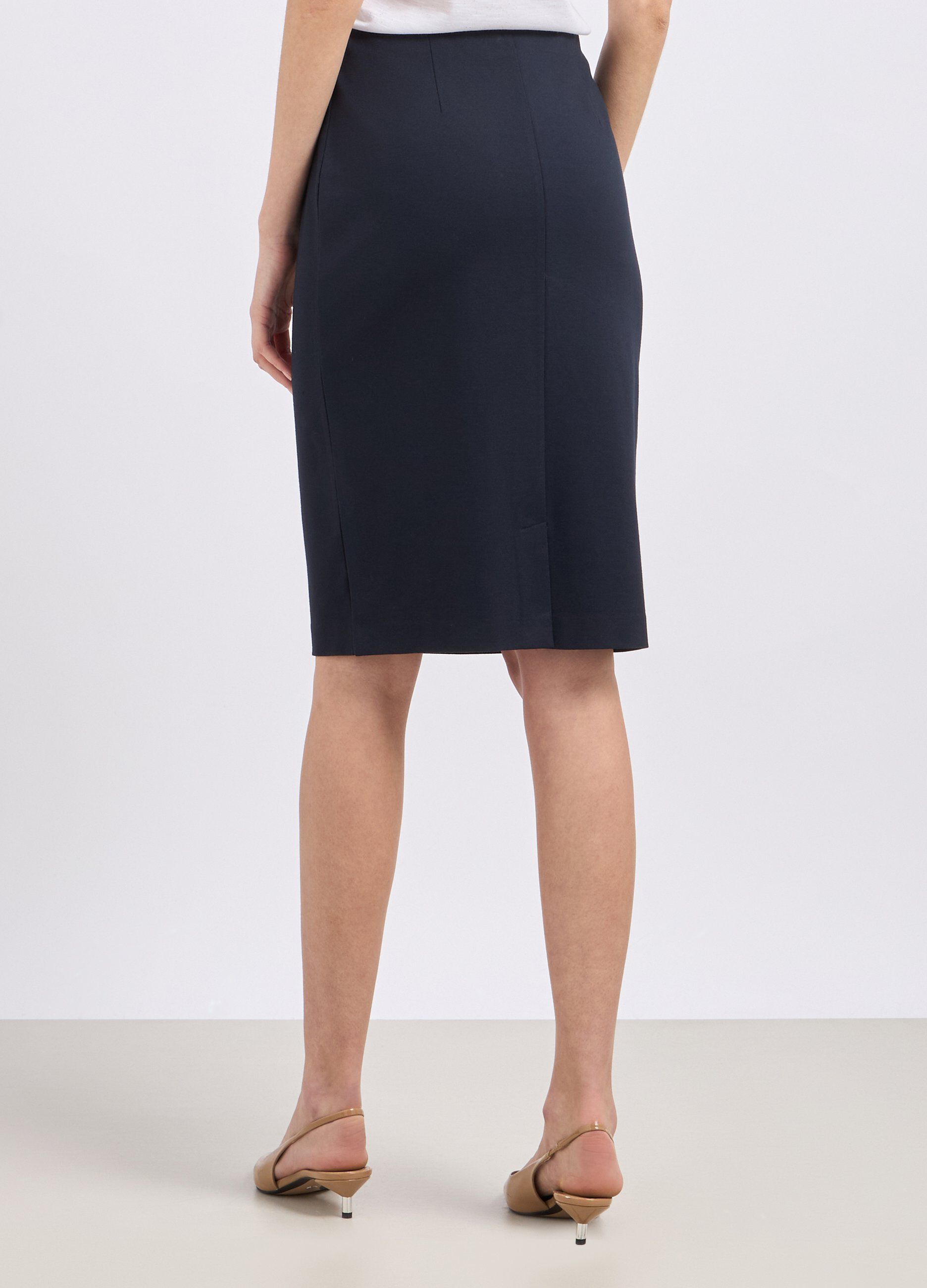 Gonna in misto viscosa stretch donna_1