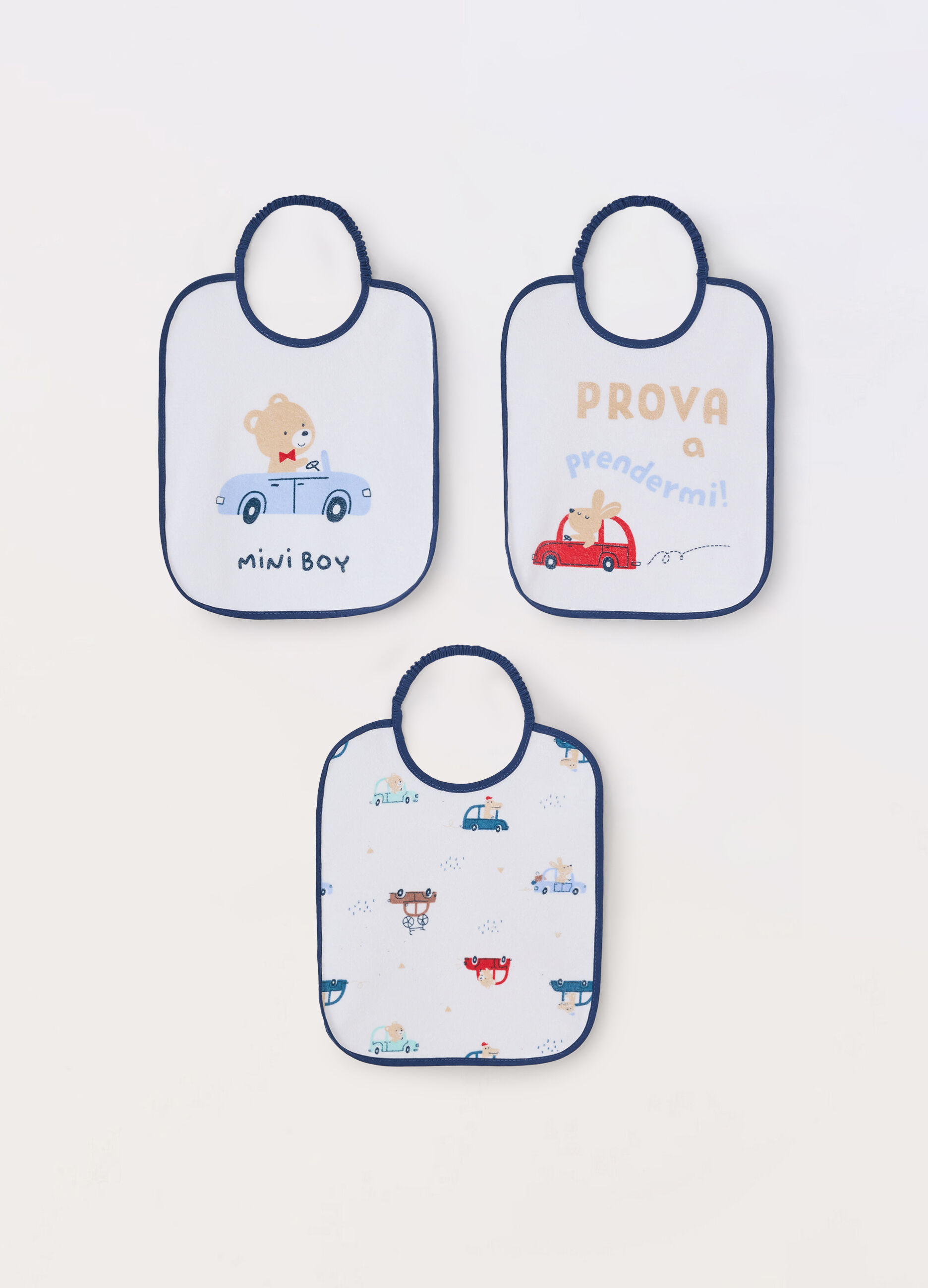Pack 3 bavaglini in spugna di misto cotone_0