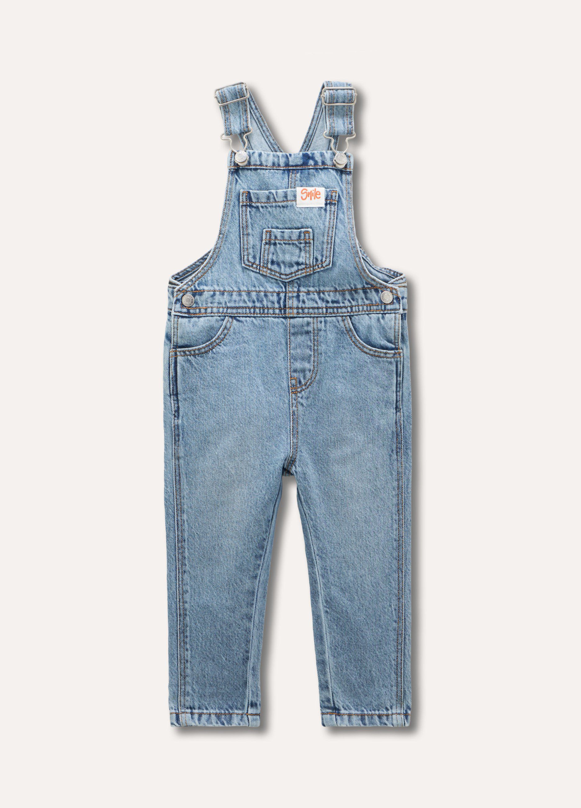 Salopette in denim neonato_0