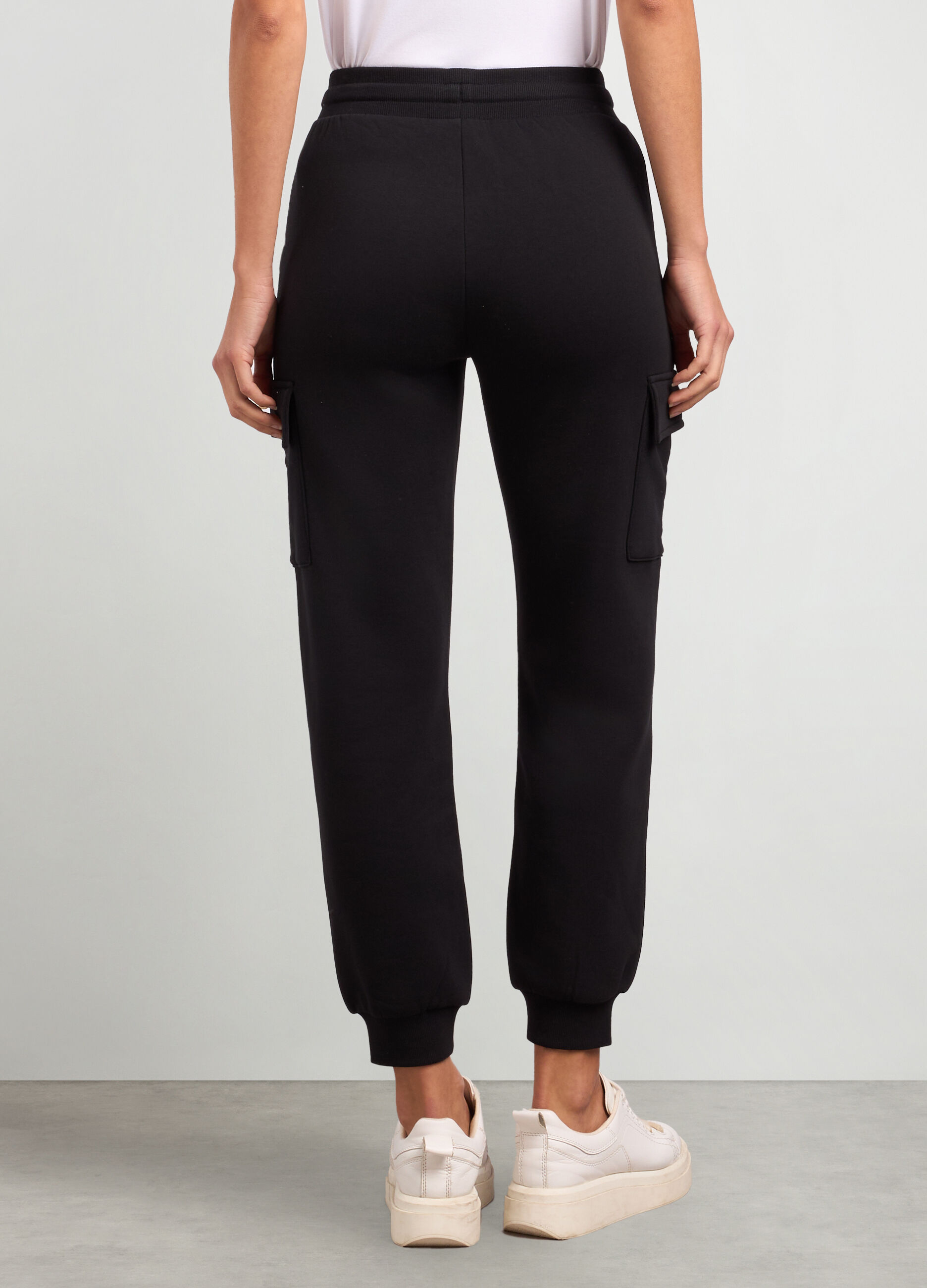 Joggers cargo in felpa di cotone donna_1