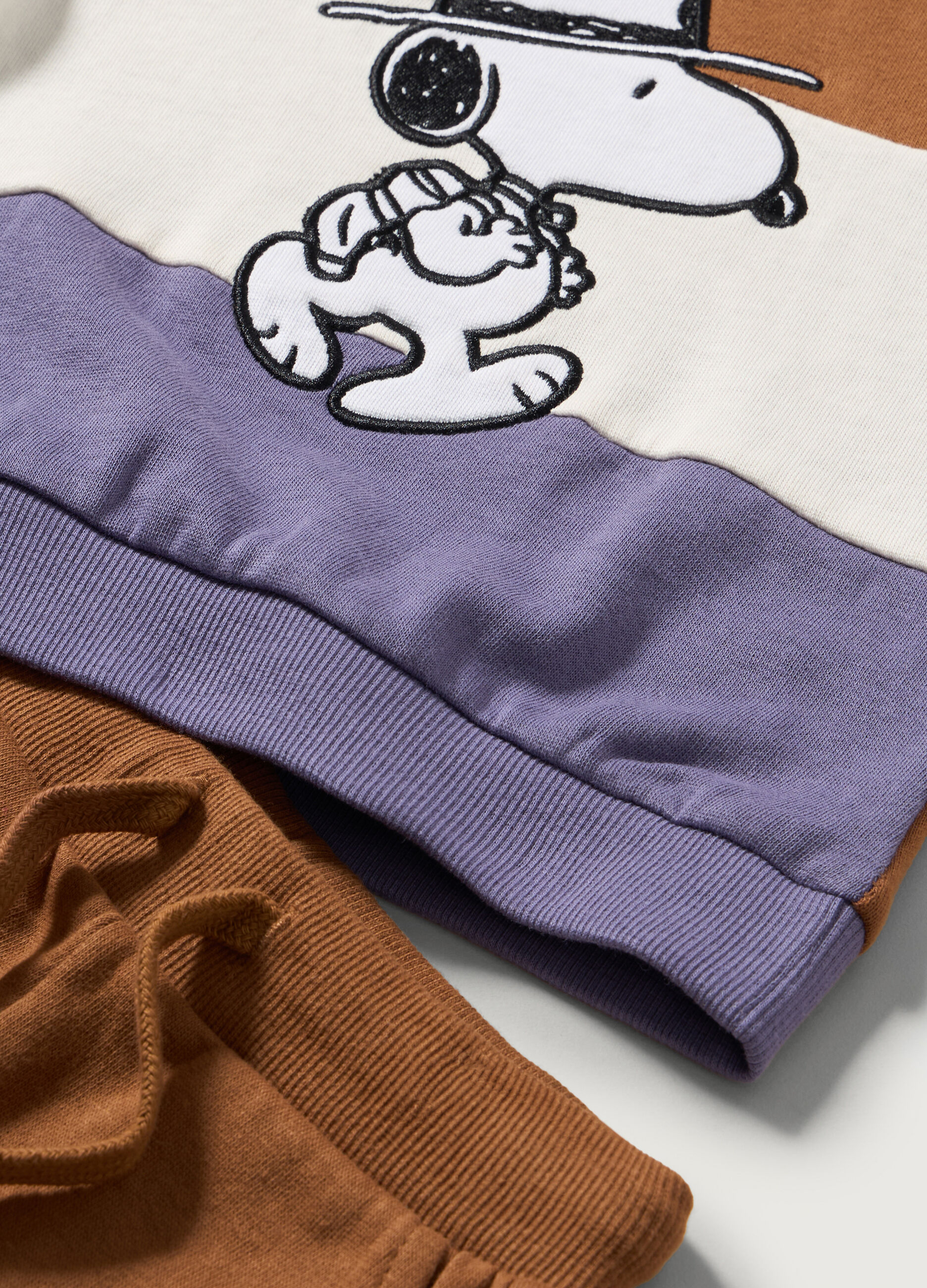 Jogging set Snoopy in puro cotone fleece neonato_1