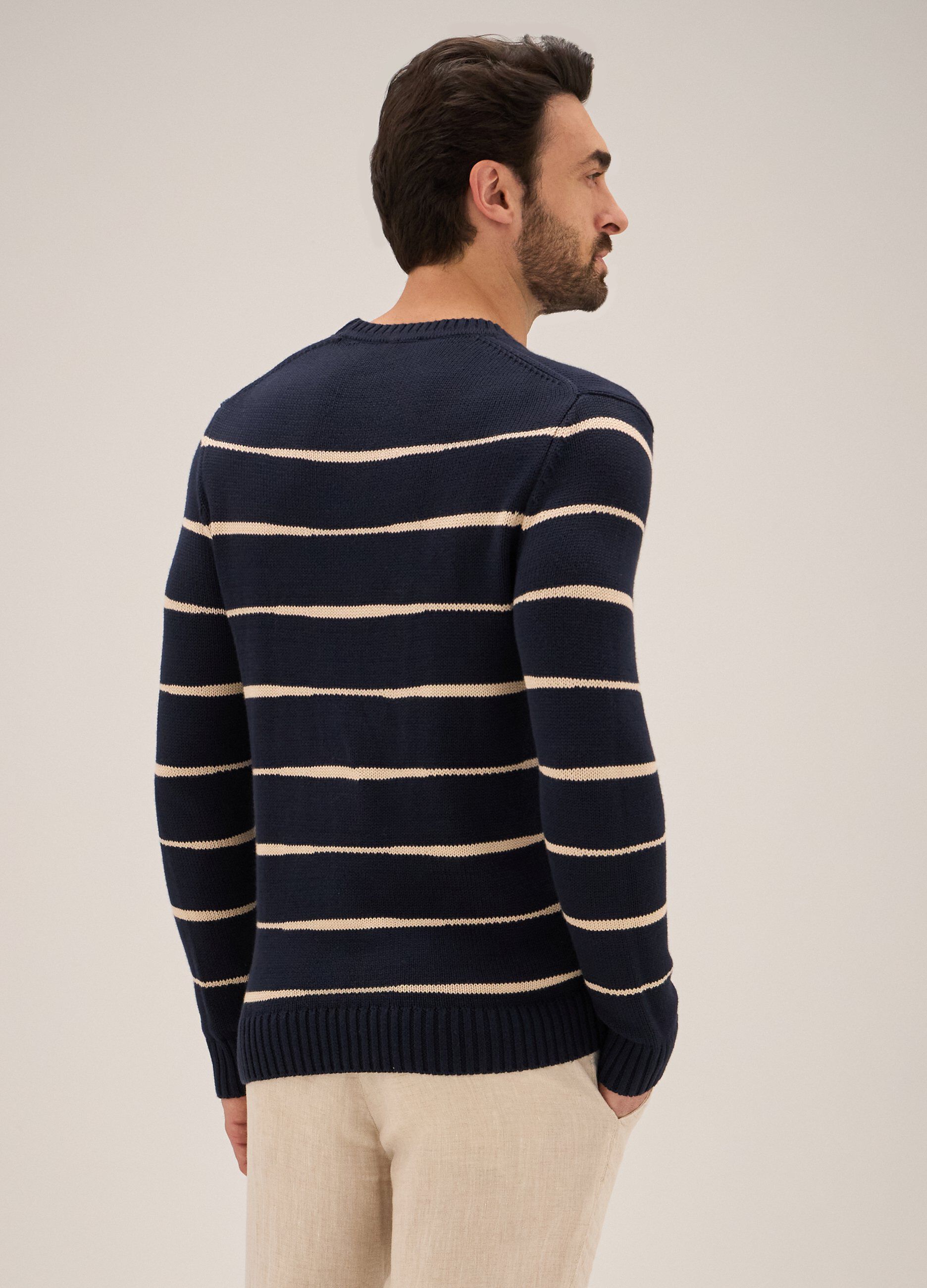 Tricot Rumford in puro cotone a righe uomo_1
