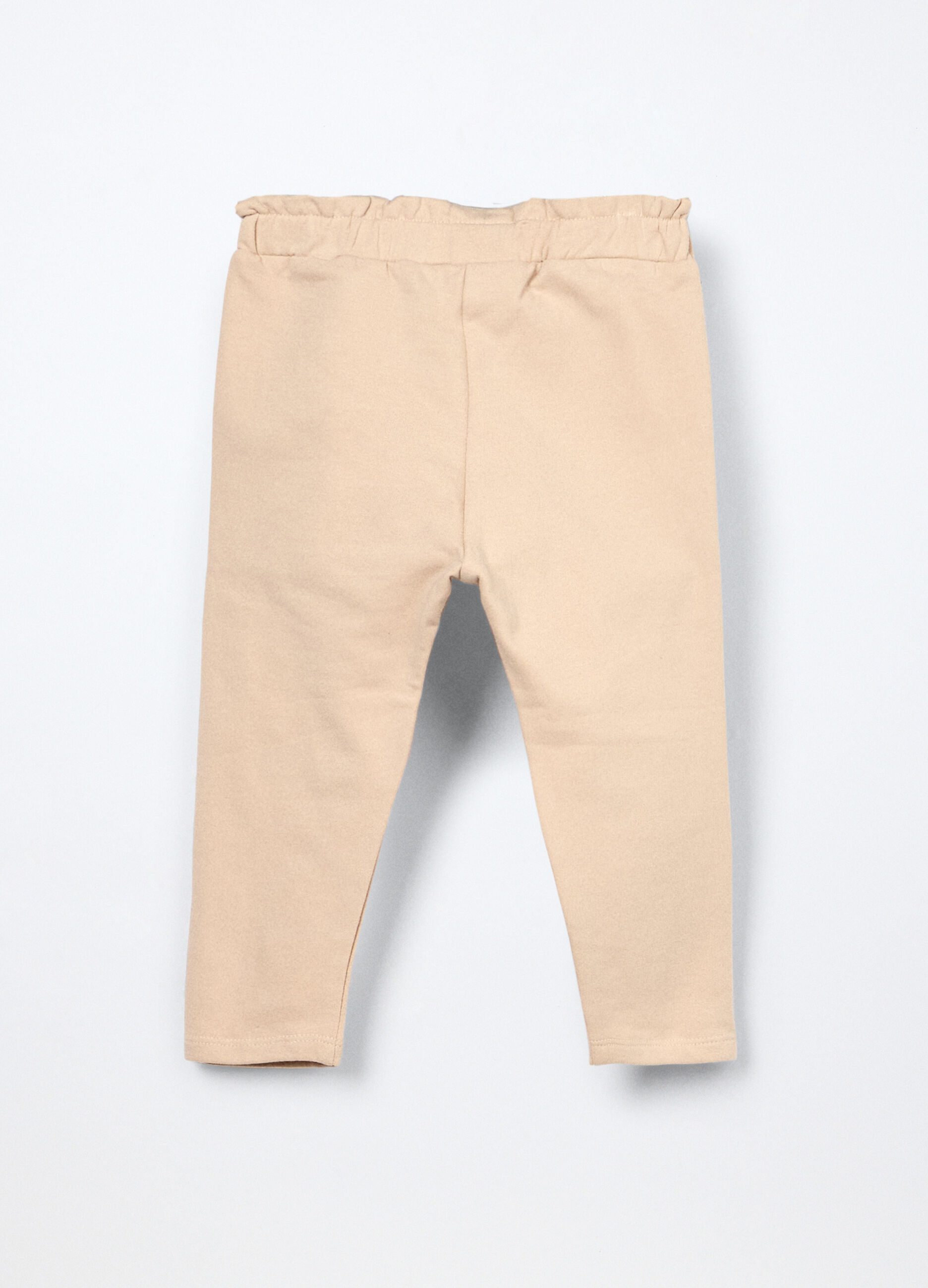 Jogger in cotone fleece stretch neonata_1