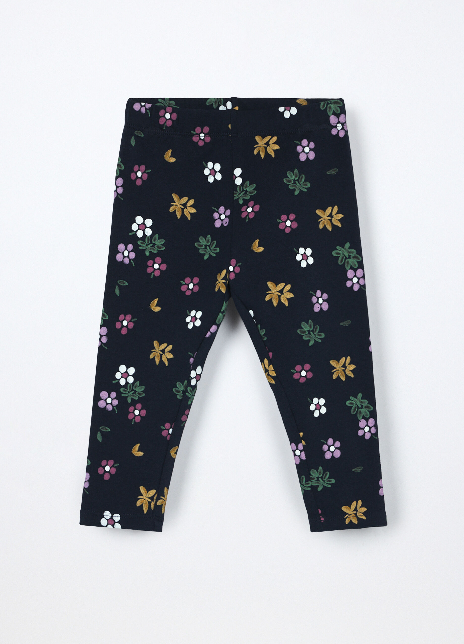 Leggings in cotone fleece stretch neonata_0